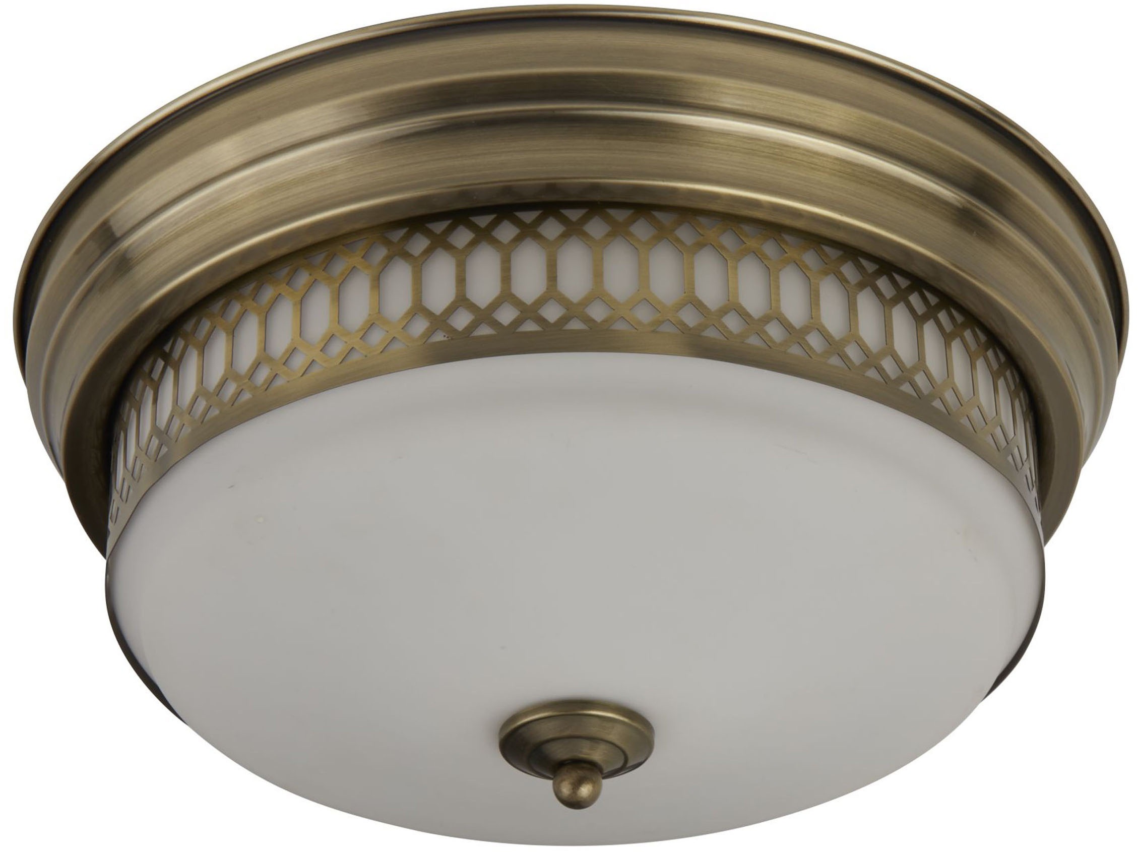 Searchlight Deckenleuchte »Edinburgh 2Lt Deckenleuchte - Antikes Messing und Glas« E27 1 Stk.