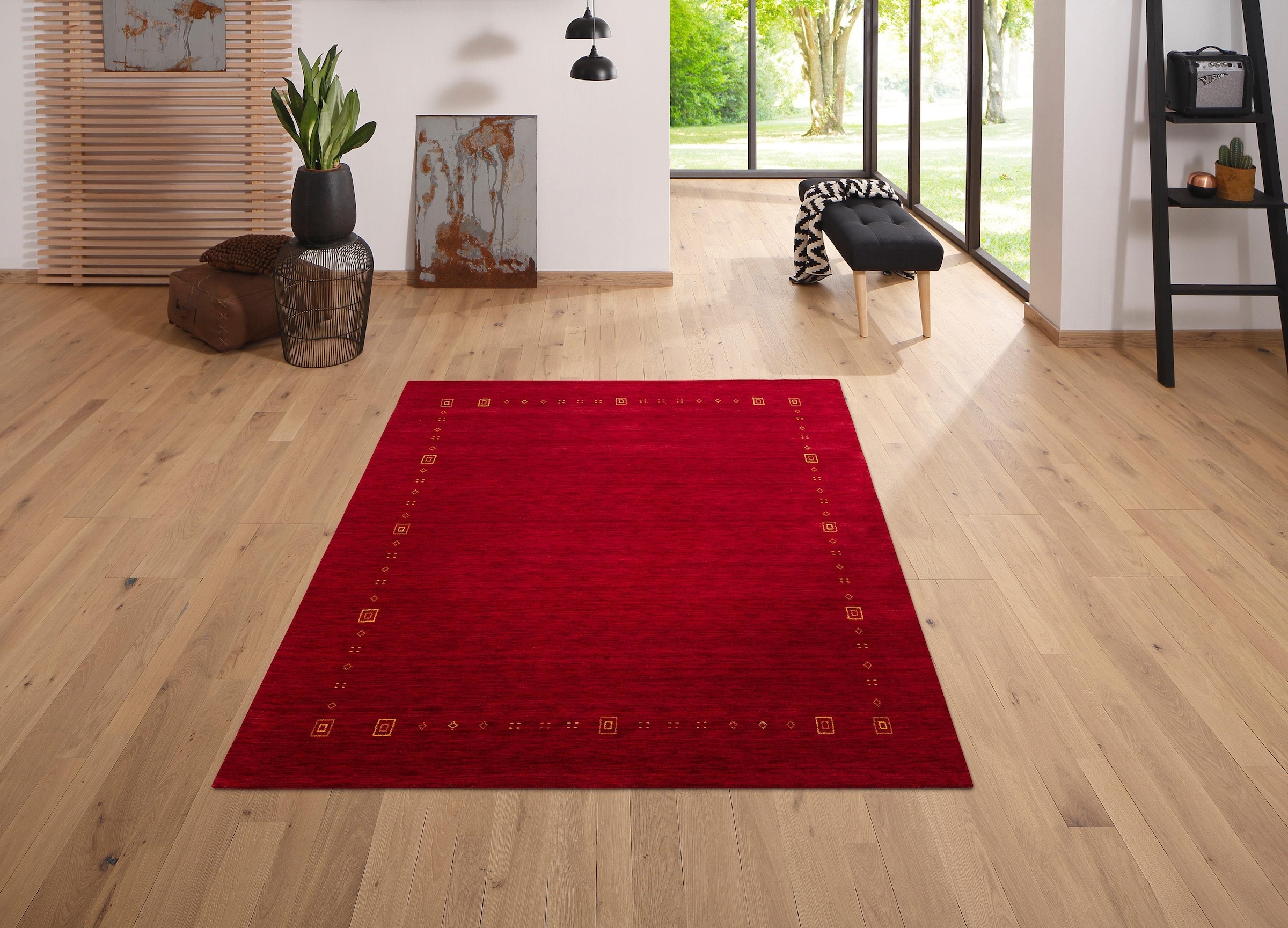 OTTO home Wollteppich »Felia« rechteckig 12 mm Höhe reine Wolle, handgewebt günstig online kaufen