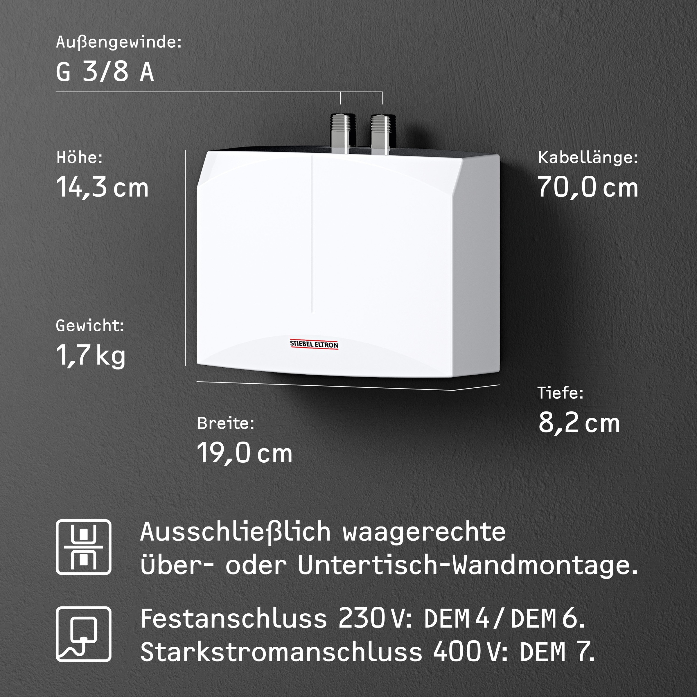 STIEBEL ELTRON Klein-Durchlauferhitzer »DEM 6 für Handwaschbecken, 5,7 kW, günstig online kaufen