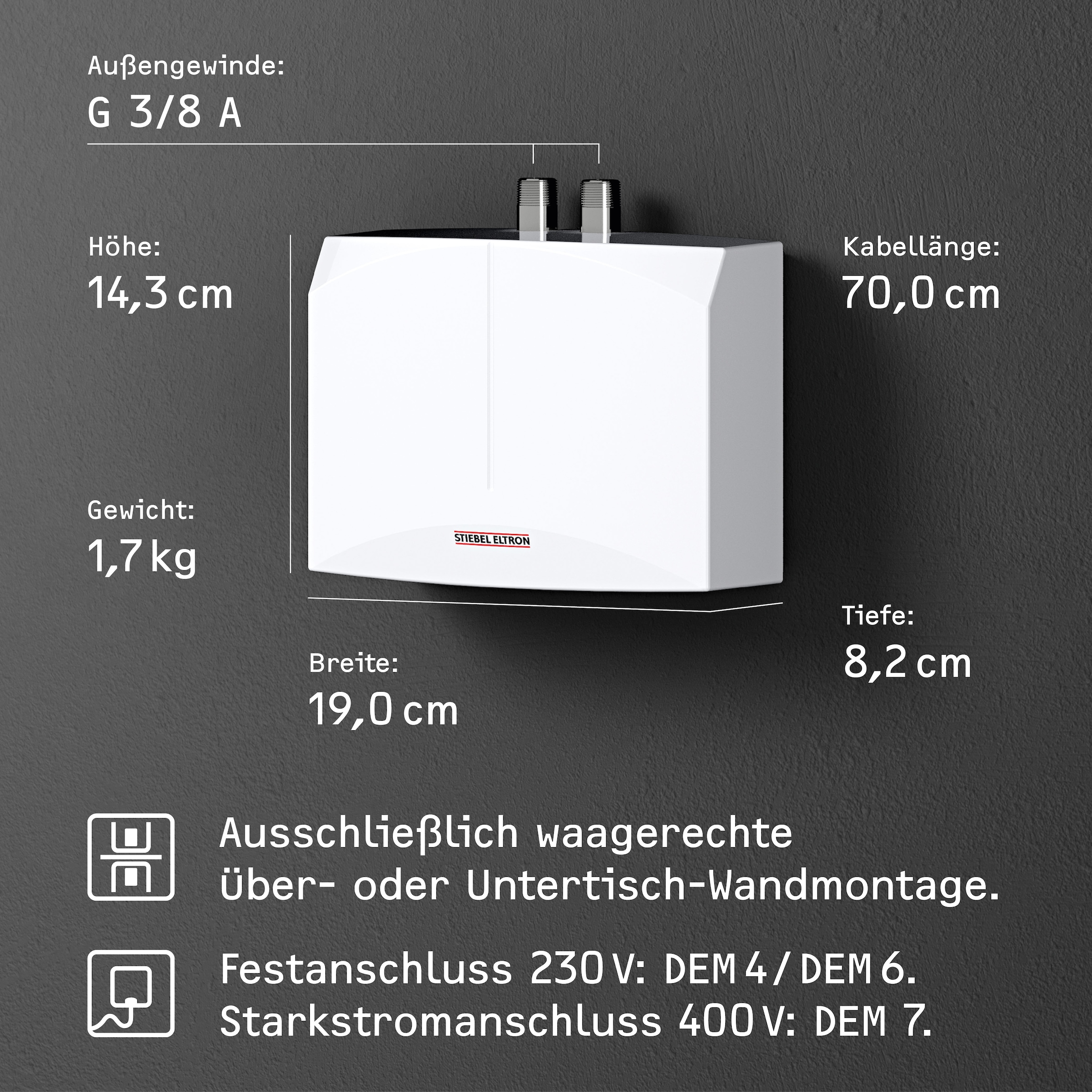 STIEBEL ELTRON Klein-Durchlauferhitzer »DEM 7«, elektonisch, für Handwaschb günstig online kaufen