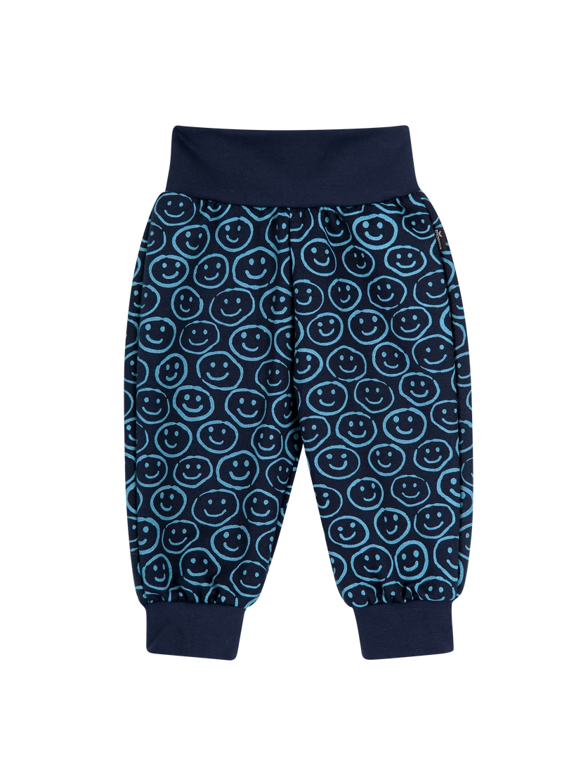 Trigema Jerseyhose »TRIGEMA Lange Hose mit lustigem Smiley-Motiv«, (1 tlg.)