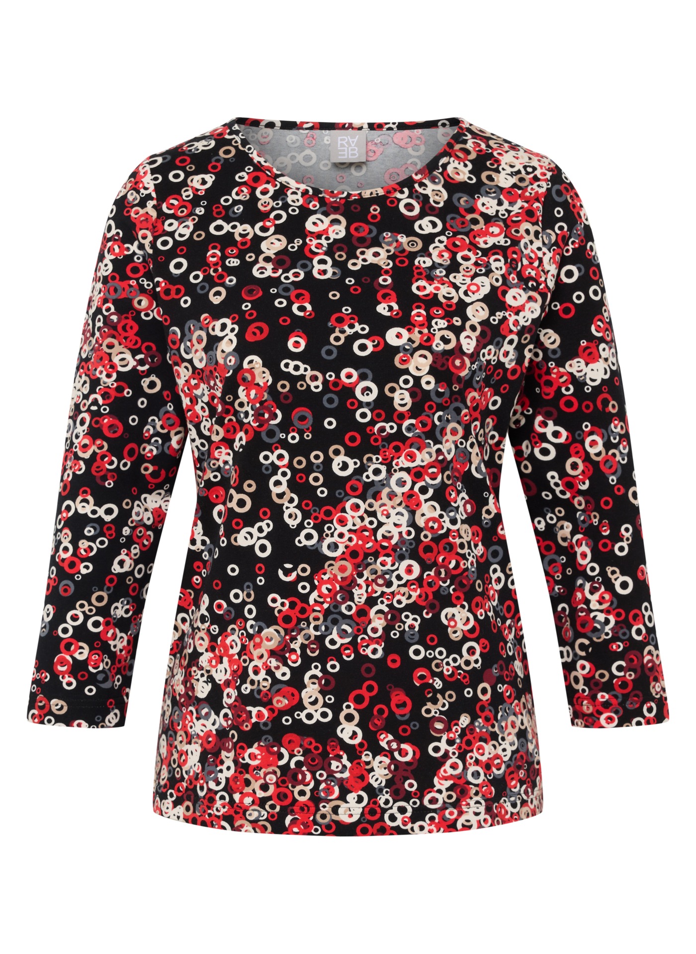 Rabe 3/4-Arm-Shirt mit Rundhals, gemustert