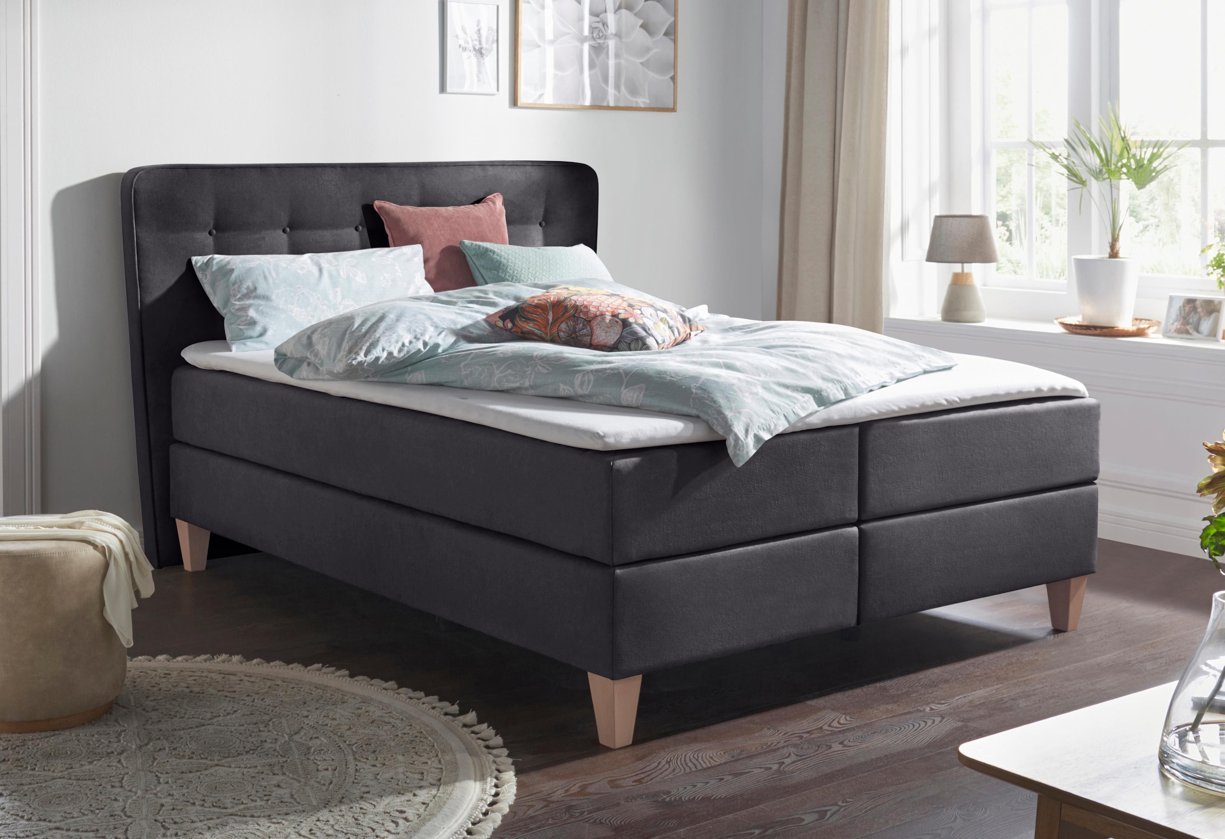 Home affaire Boxspringbett »Ascola«, incl. Topper, 5, Breiten, 3 Ausführung günstig online kaufen