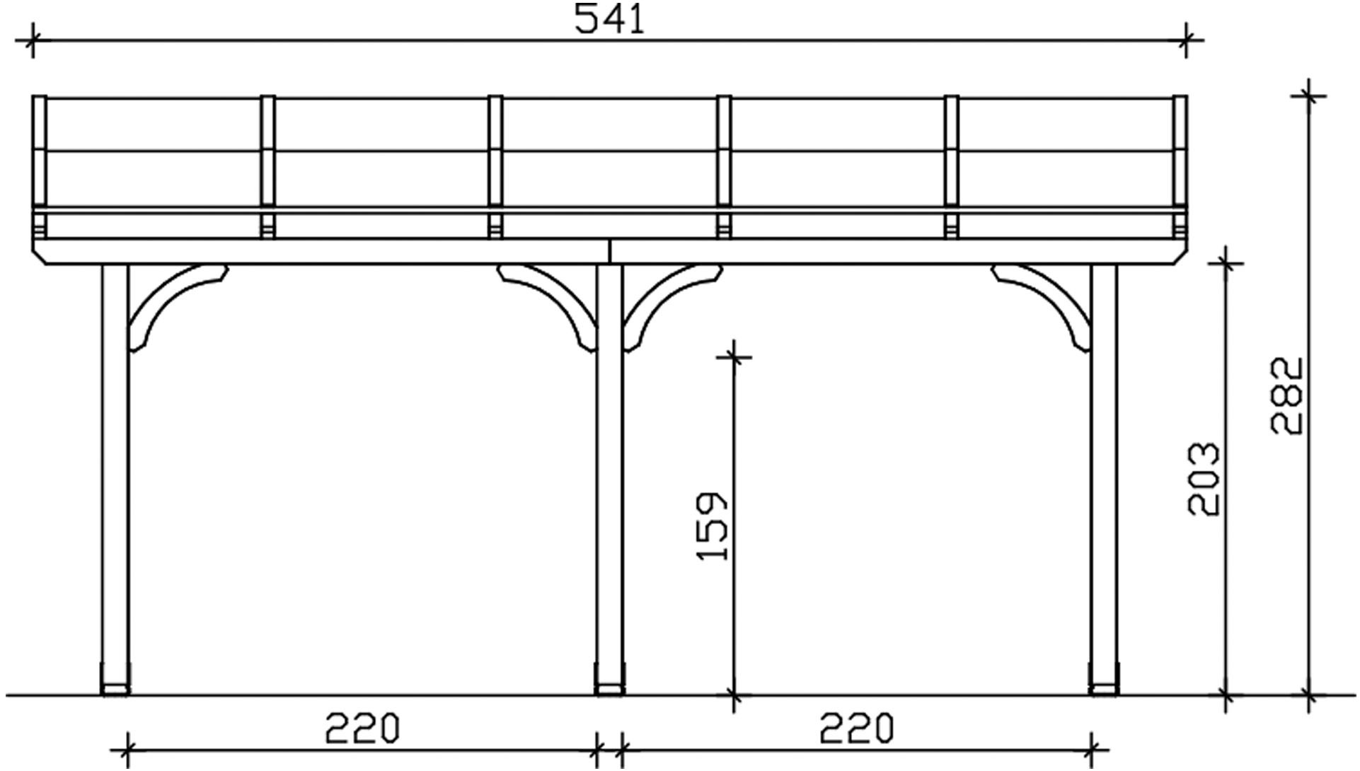 Skanholz Terrassendach »Venezia« Leimholz