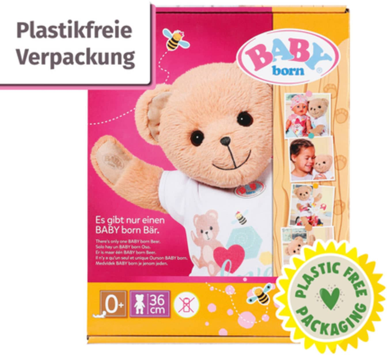 Baby Born Kuscheltier »Teddy Bär, weiß«, inklusive Strampler - Teddybär