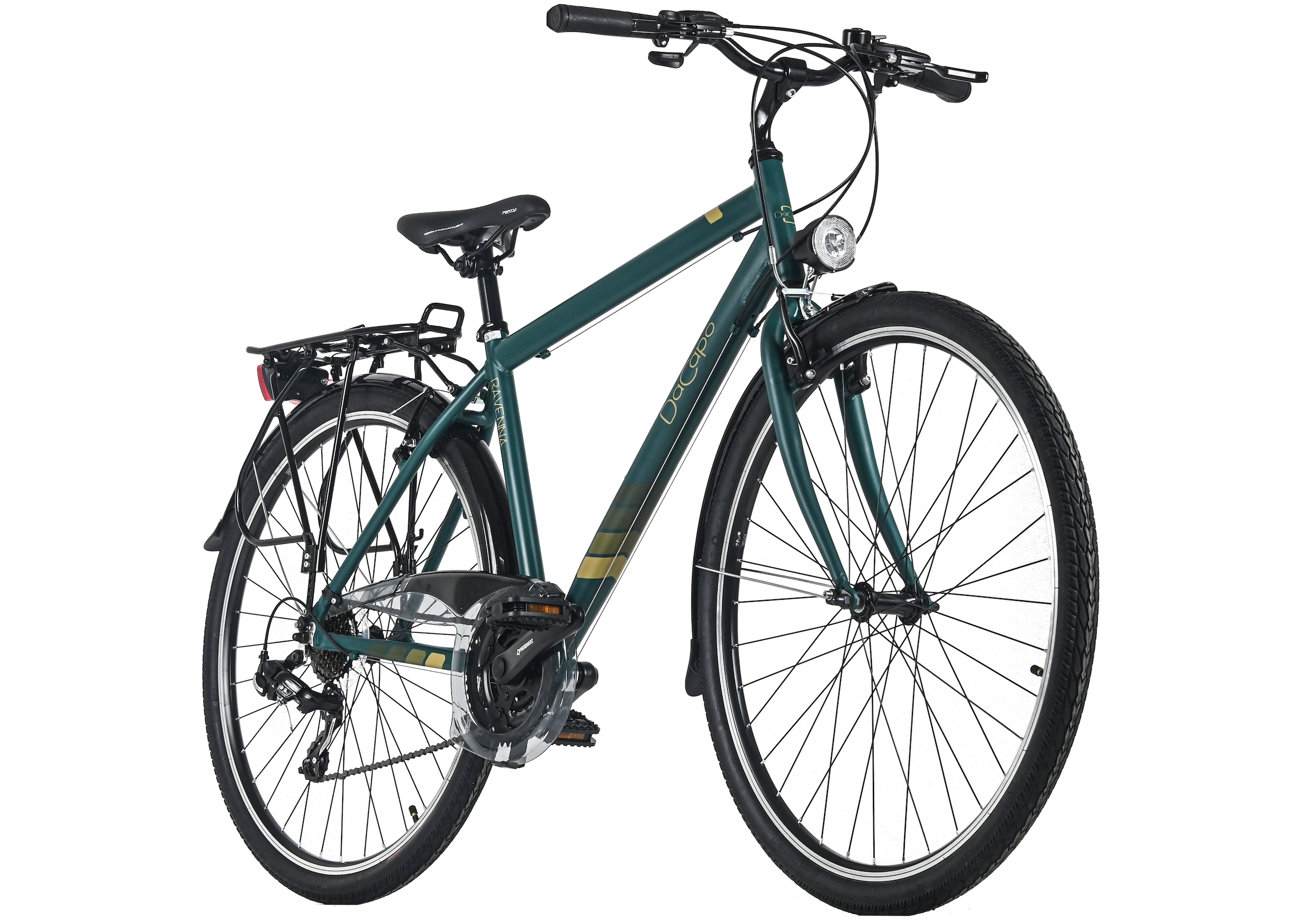 Dacapo Trekkingrad »Herren 28'' Ravenna 50 Grün 21 Gänge RH 48 cm« 21 Gang Shimano Tourney Schaltwerk Kettenschaltung