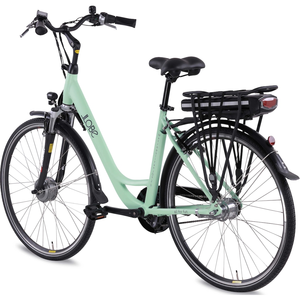 LLobe E-Bike »Metropolitan JOY 2.0, 10Ah«, 7 Gang, Shimano, Frontmotor 250 W