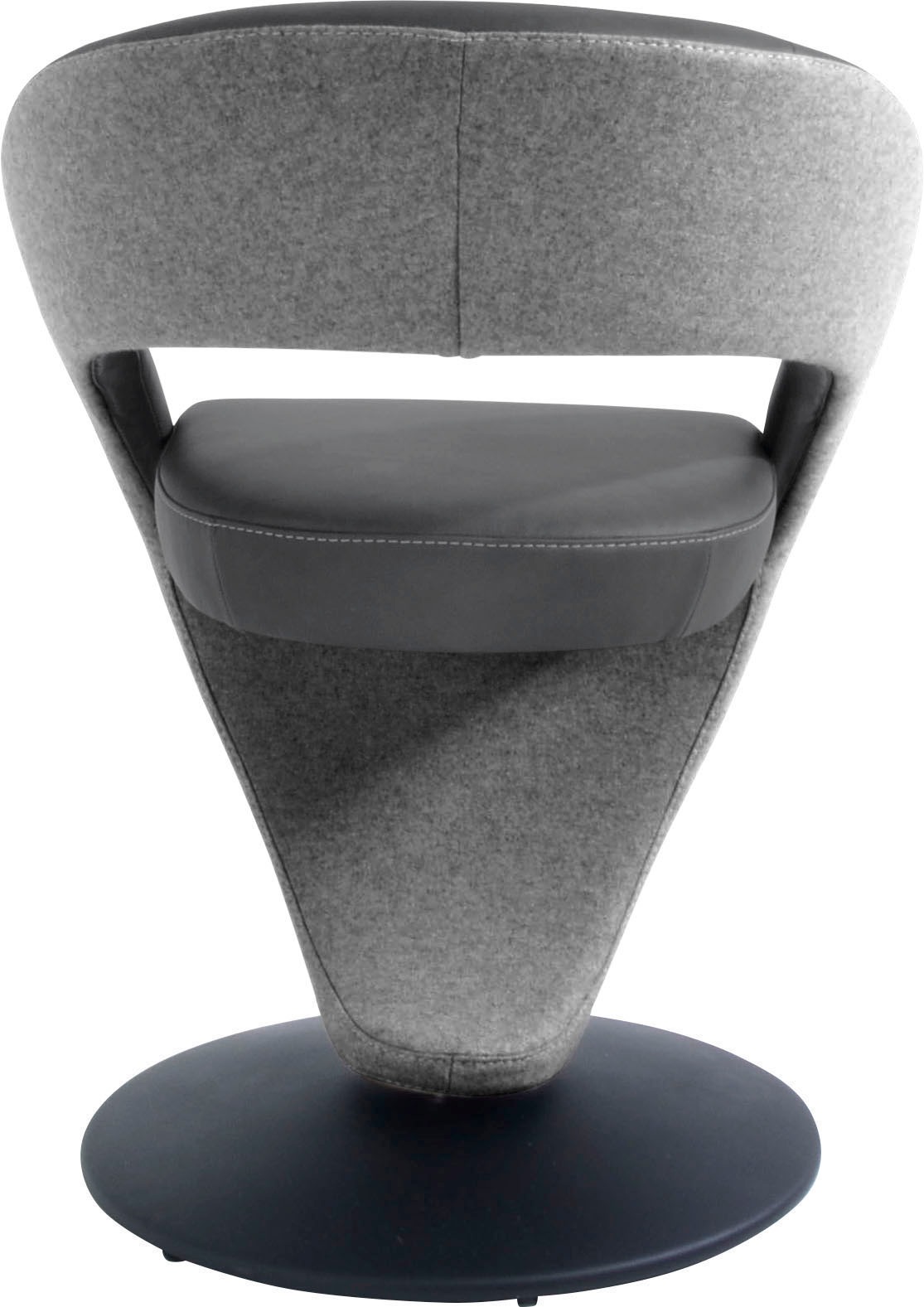 K+W Komfort & Wohnen Drehstuhl »Wave«, Leder CLOUD-Lodenstoff, Design-Drehs günstig online kaufen
