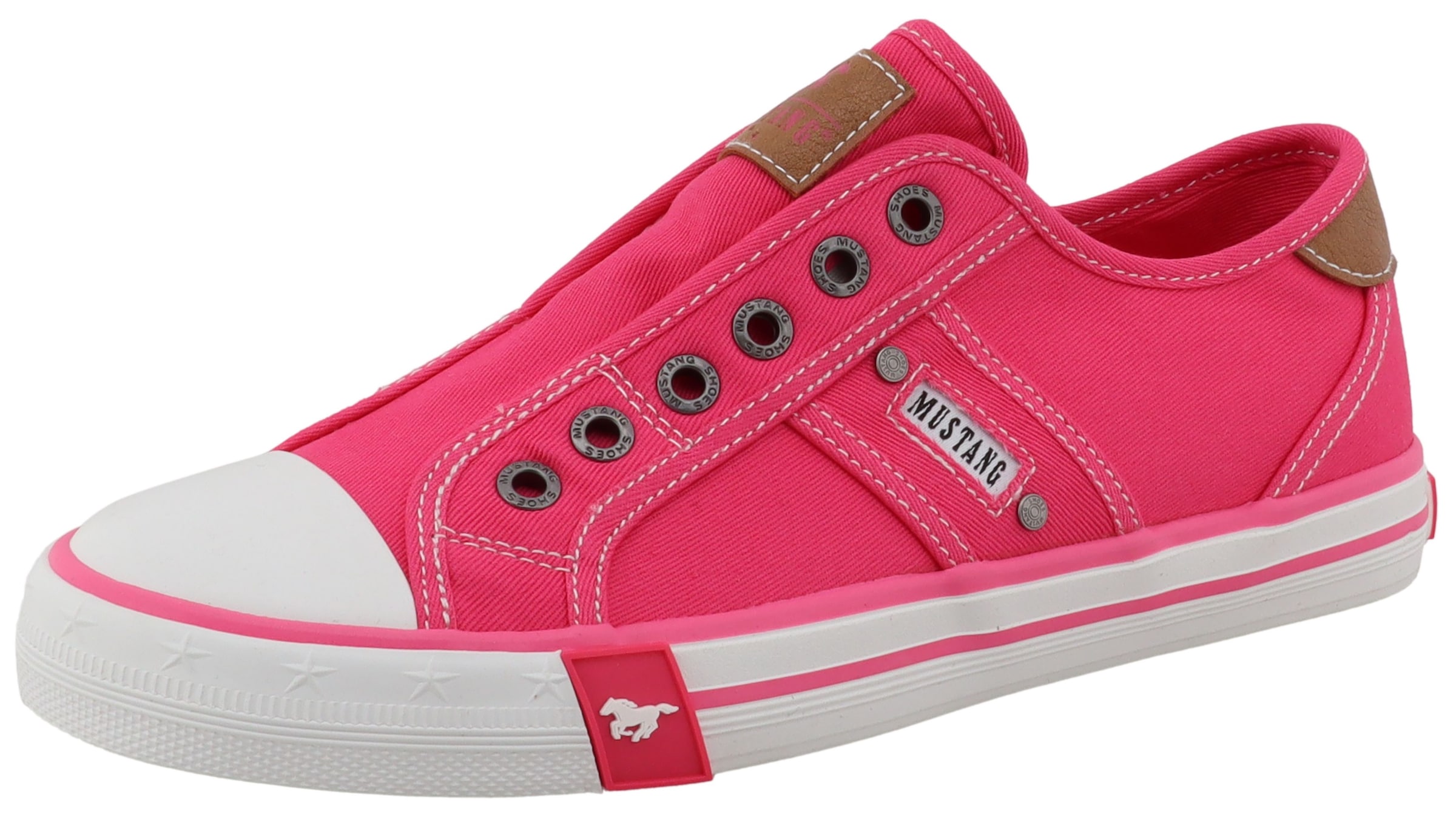 Mustang Shoes Slip-On Sneaker »Winona«  Slipper, Halbschuh mit modischen Kontrastnähten