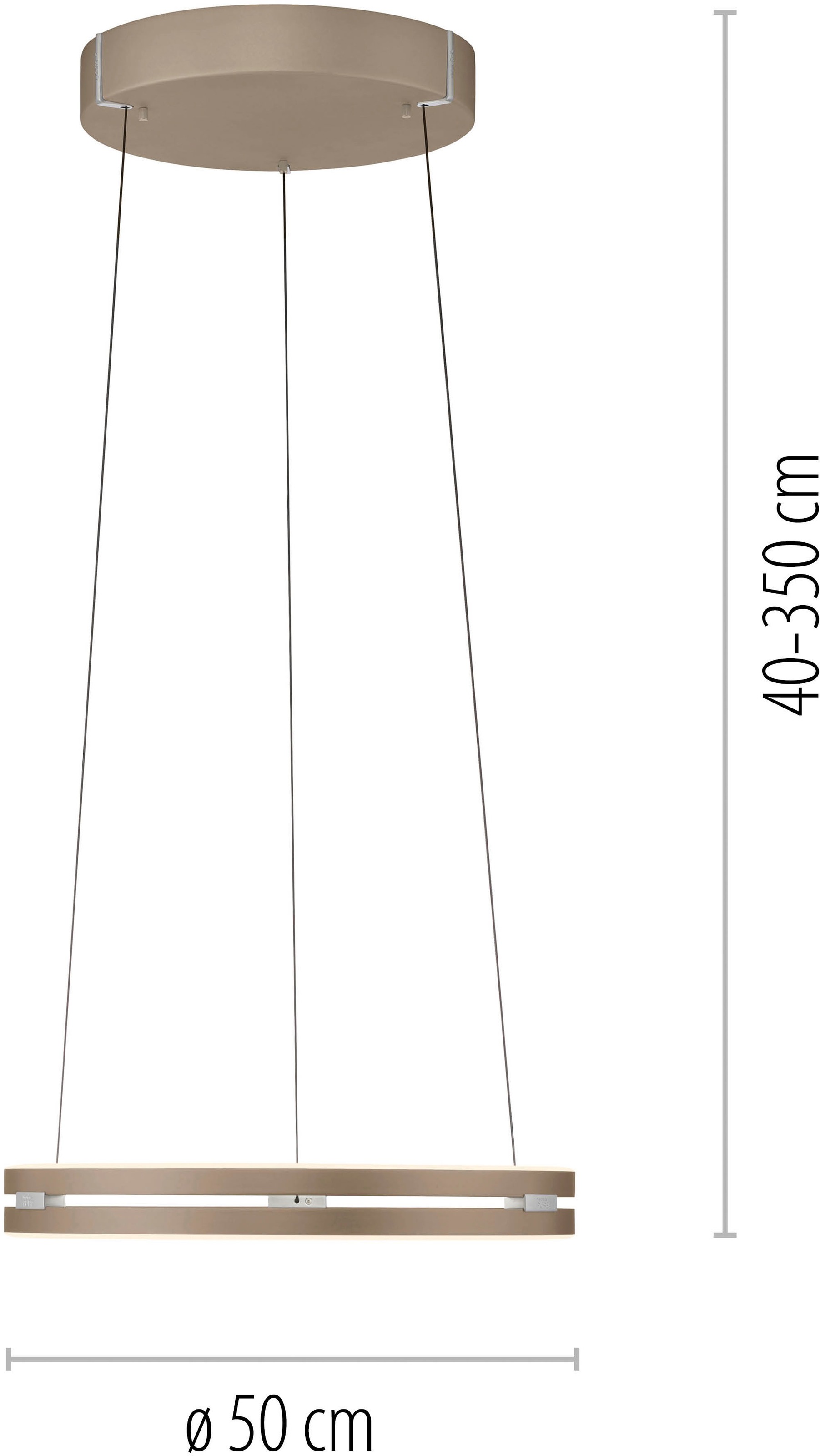 Neuhaus PURE LED Pendelleuchte »PURE E-Loop« LED-Board 1 Stk. warmweiß - kaltweiß e-LIFT® Funktion, CCT, dimmbar über Fernbedienung