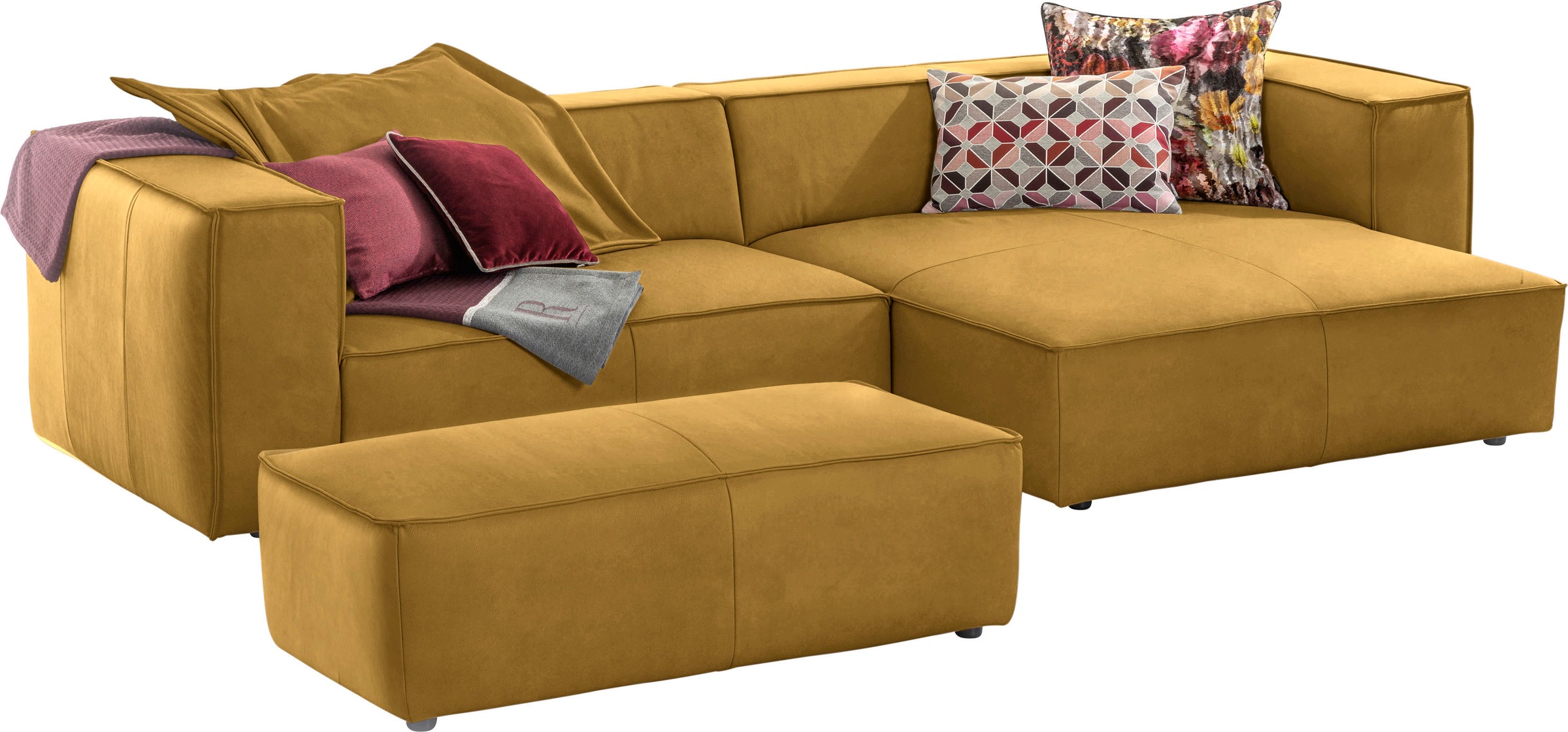 W.SCHILLIG Ecksofa »around-the-block« inklusive Hocker, mit eleganter Biese günstig online kaufen