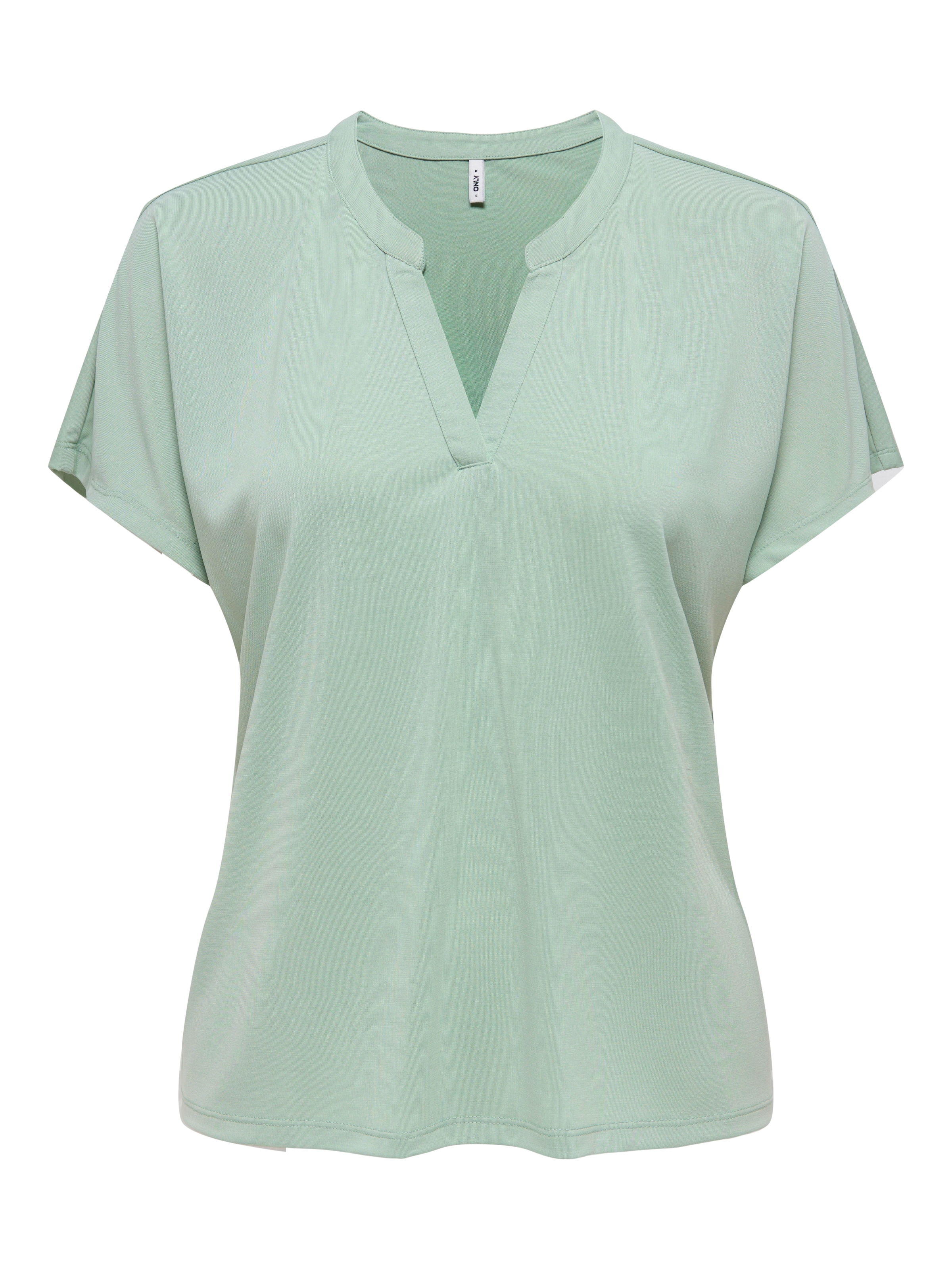 ONLY Kurzarmshirt »ONLFREE LIFE S/S SPLIT TOP JRS« Materialmix, regular fit