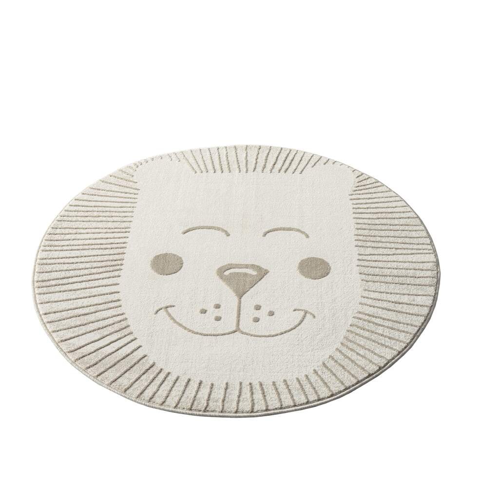 Carpet City Kinderteppich »MARA714«, rund, 11 mm Höhe, Kinderzimmer, Kurzflor,robust,Tiere, Spielzimmer