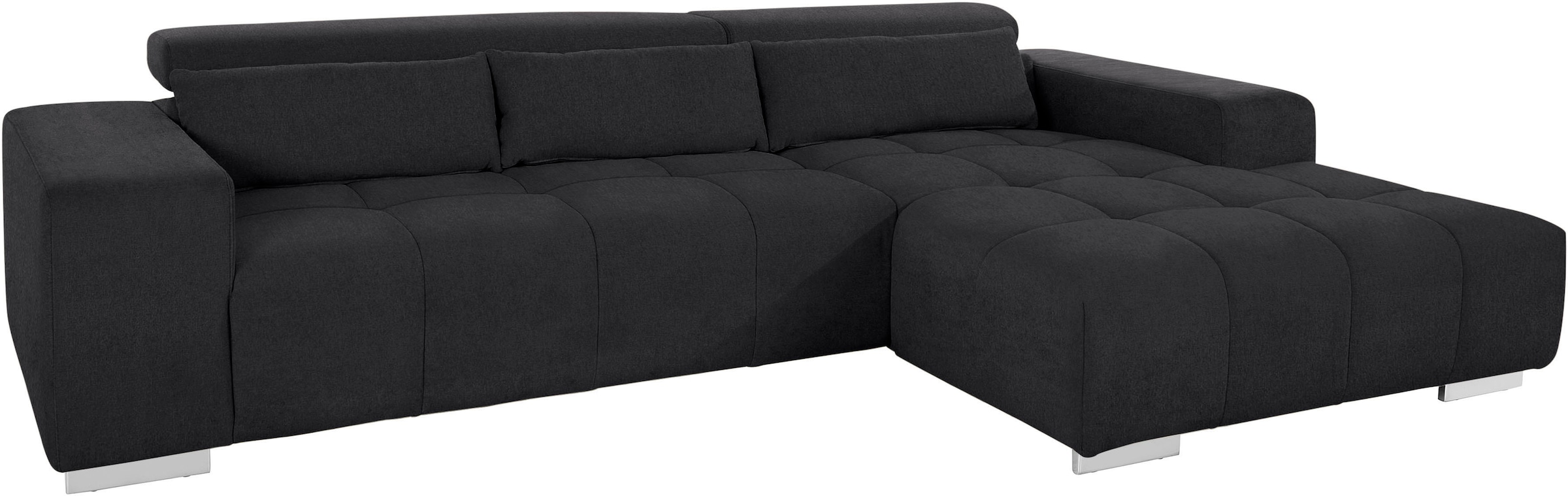 COTTA Ecksofa »Orion L-Form«, mit Kopfteilverstellung & 3 Nierenkissen