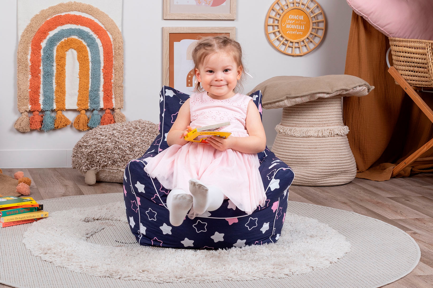 Knorrtoys® Sitzsack »Star, blue pink«, für Kinder; Made in Europe