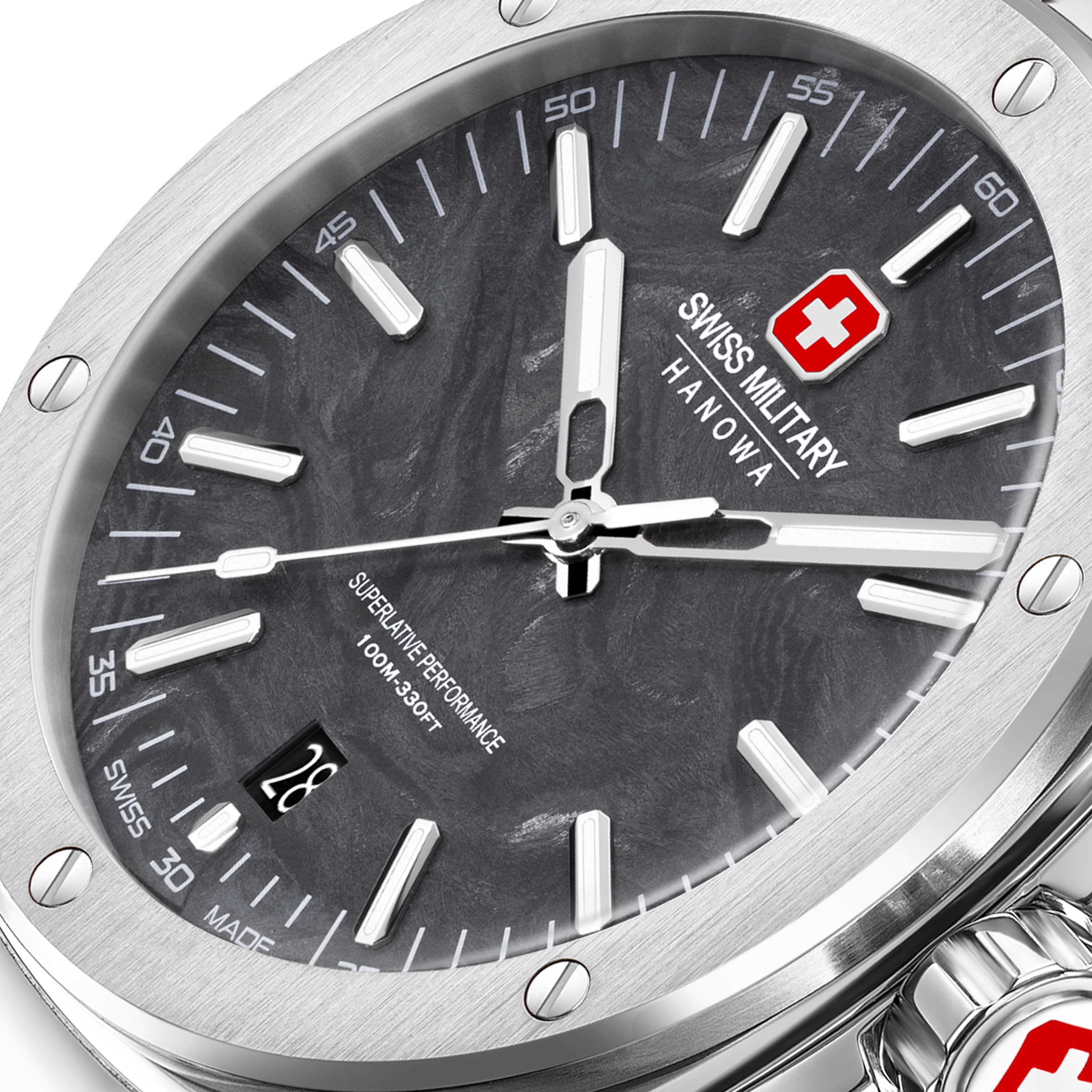 Swiss Military Hanowa Quarzuhr »Sirius Lightning« Armbanduhr, Herrenuhr, Swiss Made, Edelstahlarmband, analog, Tag