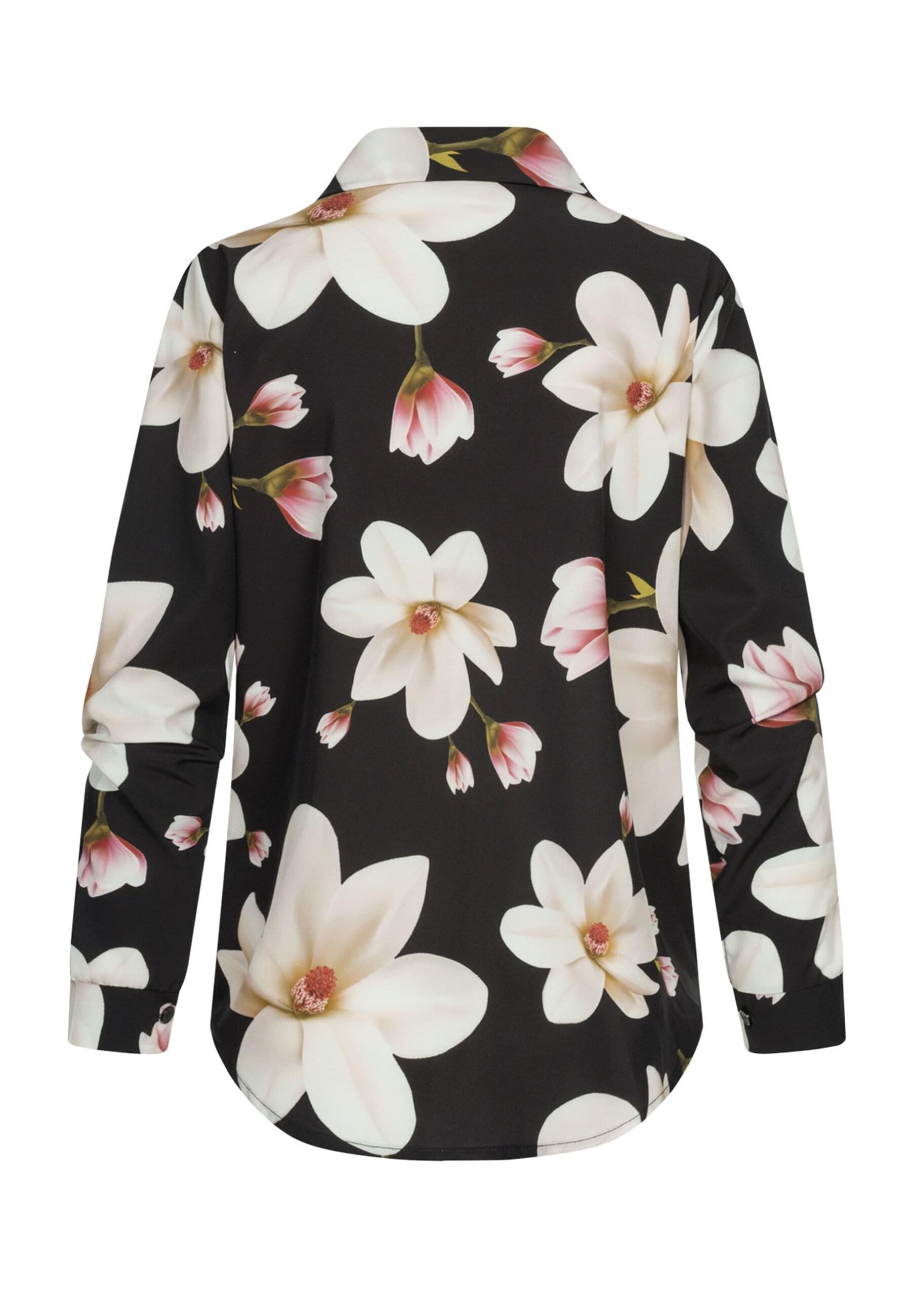 CLOUD 5IVE Langarmhemd »CLOUD 5IVE Langarm-Bluse mit Knopfleiste u. Blumenprint«