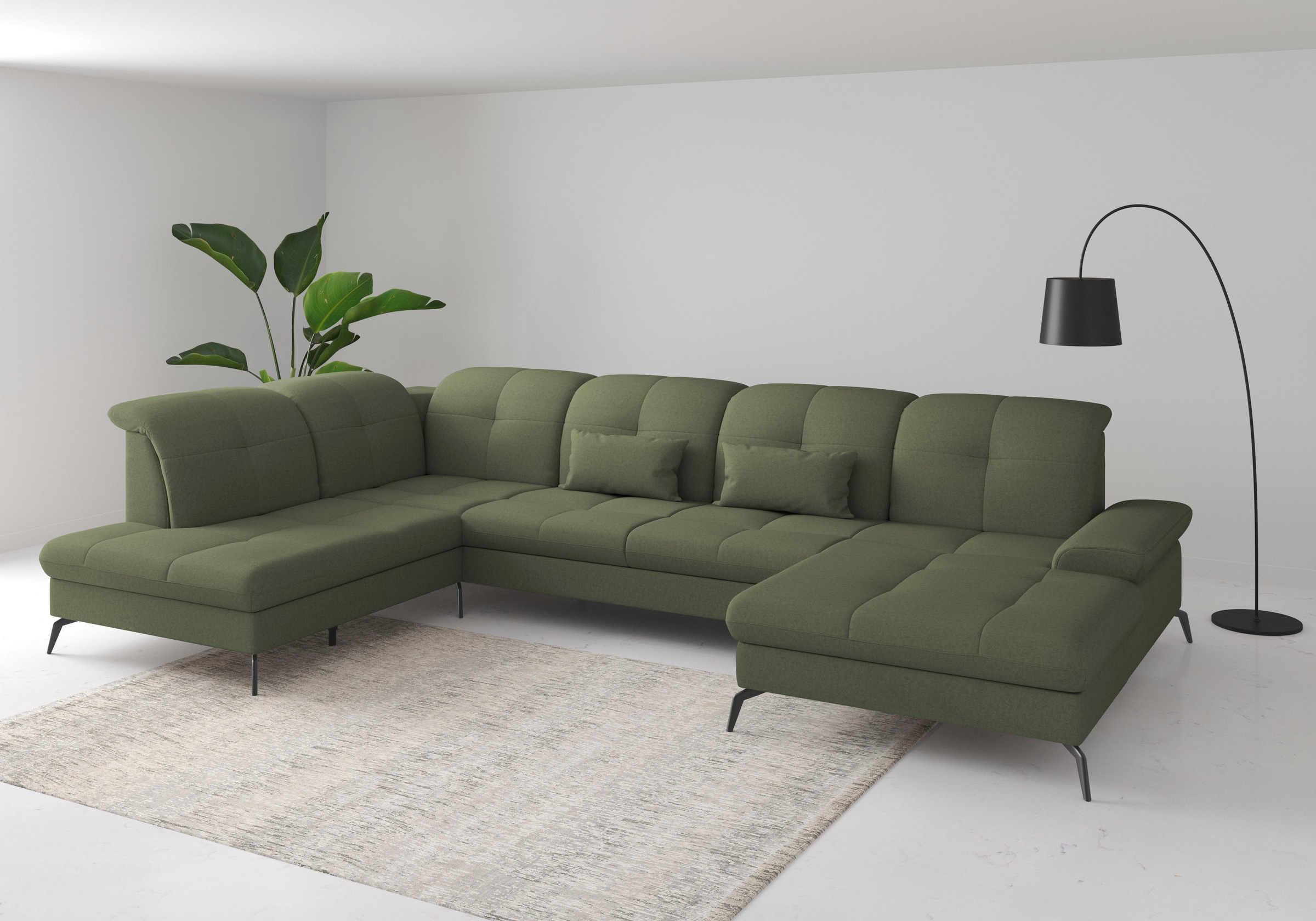 sit&more Wohnlandschaft »Amica, U-Form, inkl. Sitztiefenverstellung und Arm günstig online kaufen