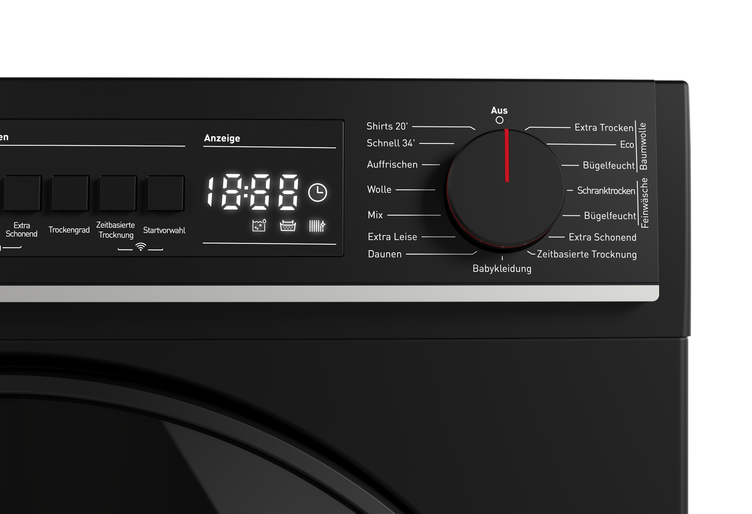 Sharp Wärmepumpentrockner »KD-WNHB0S9GMC-DE« 10kg / +WIFI / EEKC / 2 Tasten / XXL-Tür voll-schwarz / Mat Black