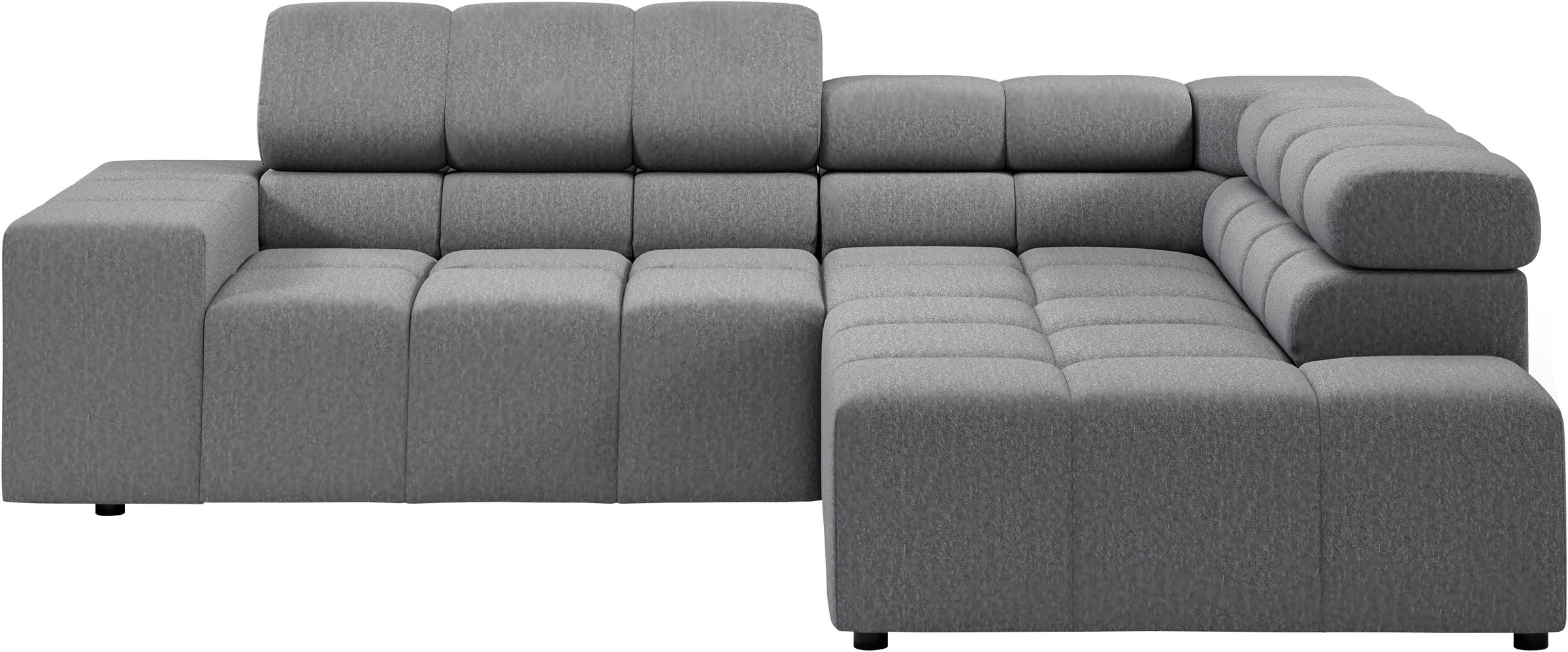 INOSIGN Ecksofa »Ancona, incl. Kopfteilverstellung + 3 Zierkissen, L-Form, Breite 249cm«, wahlweise motorische Sitztiefenverstellung, B/T(H: 249/215/70 cm