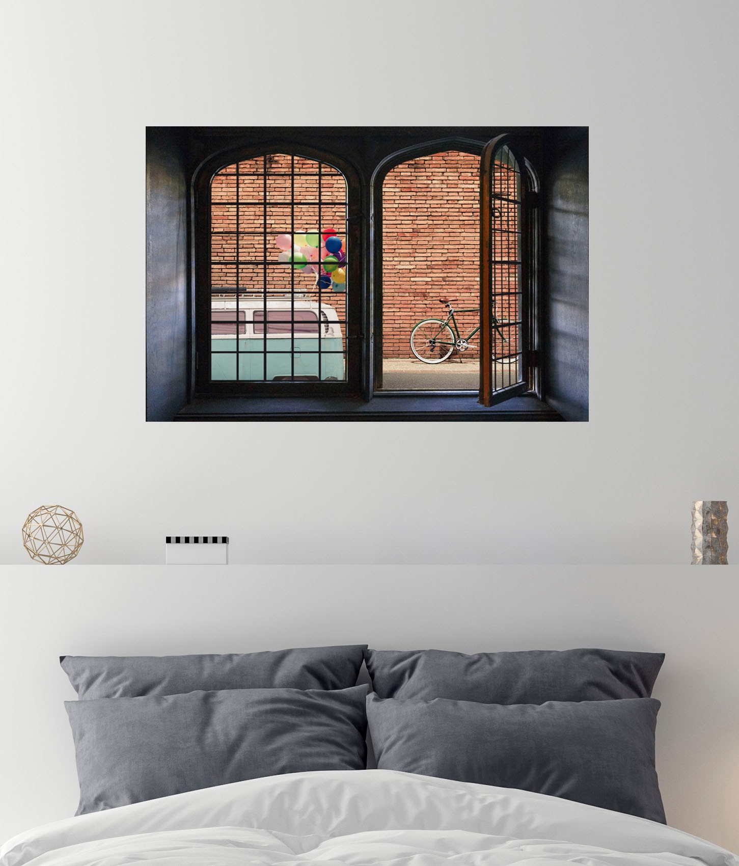 queence Wandsticker »Ballons«, Wandsticker, Wandbild, selbstklebend, 3D, Fenster