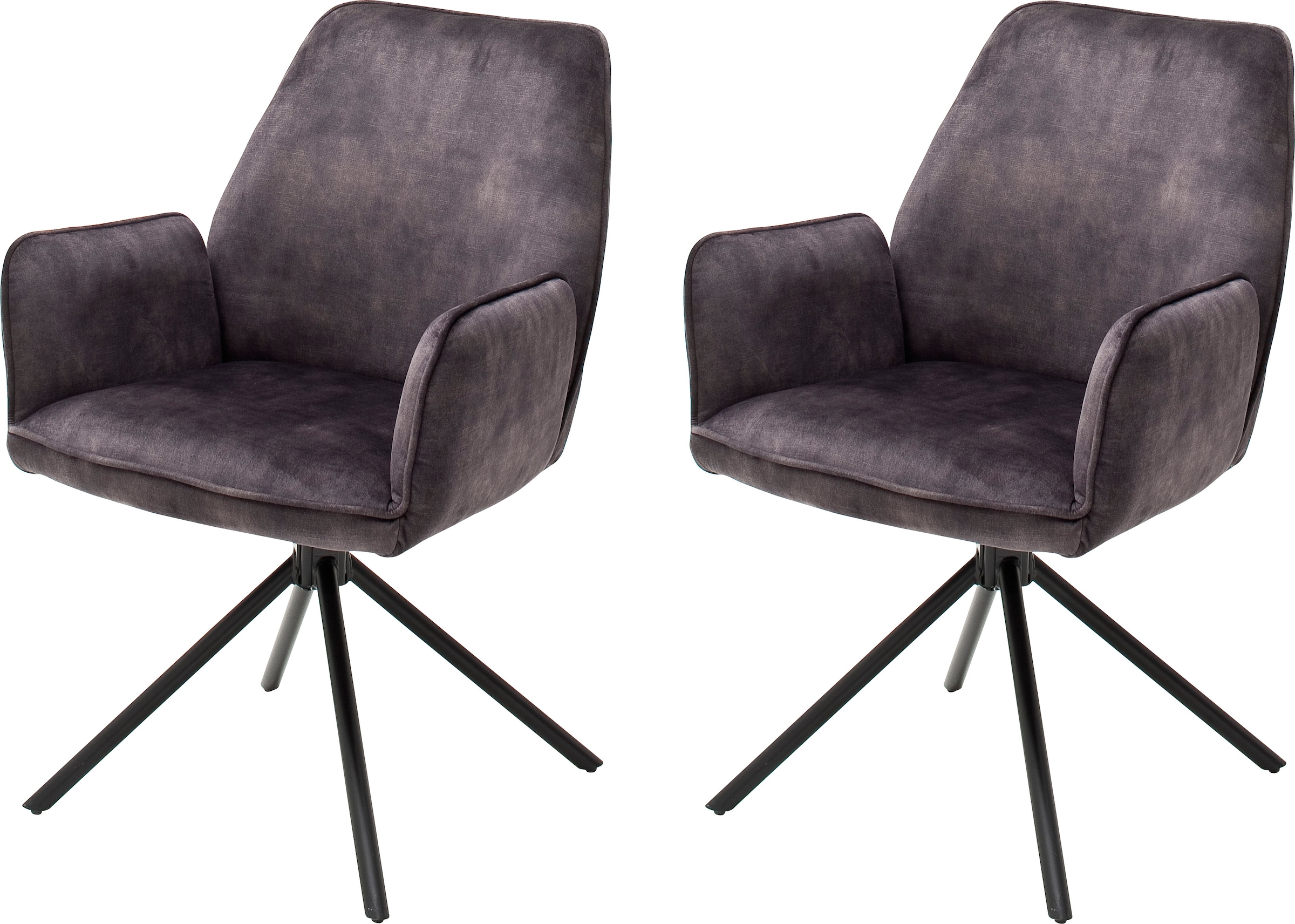 MCA furniture Esszimmerstuhl »Ottawa mit Armlehne« (Set) 2 Stk.Vintage Velo günstig online kaufen