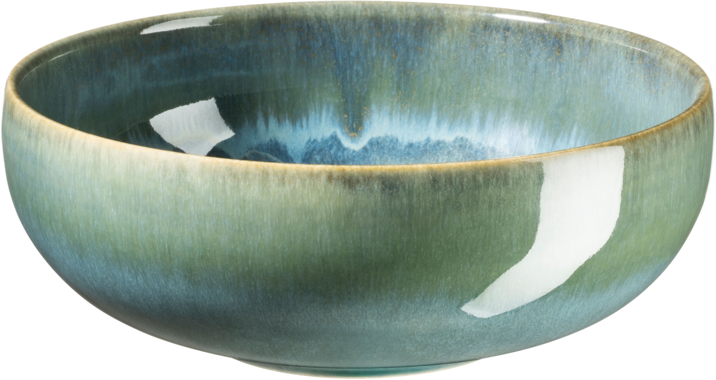 gipfelstück Schüssel »Tiefer See« 4 tlg. aus Steinzeug Scandi-Style, glänzende Reaktivglasur, jedes Stück ein Unikat