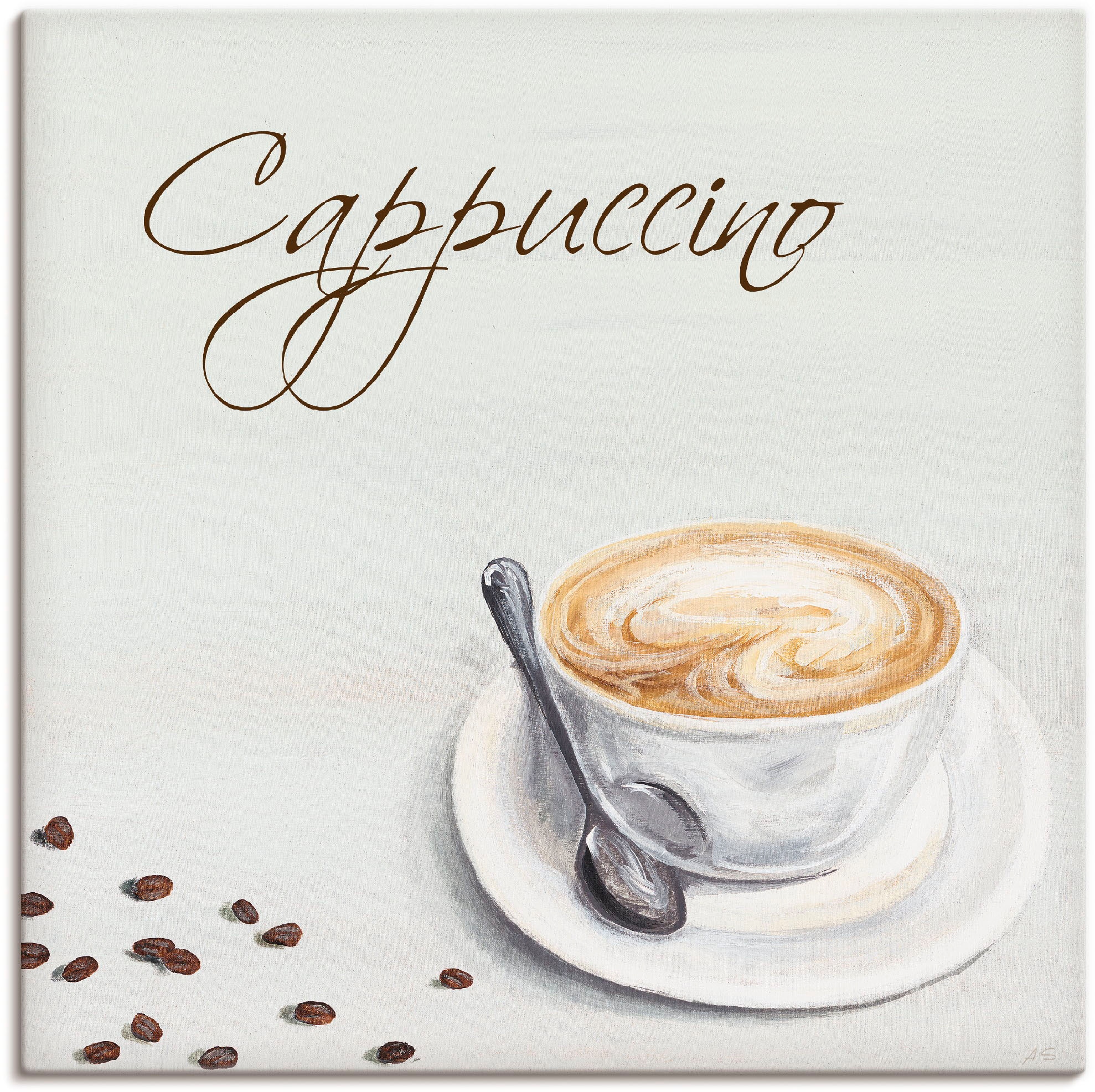 Artland Leinwandbild »Cappuccino II«, Getränke, (1 St.), auf Keilrahmen gespannt