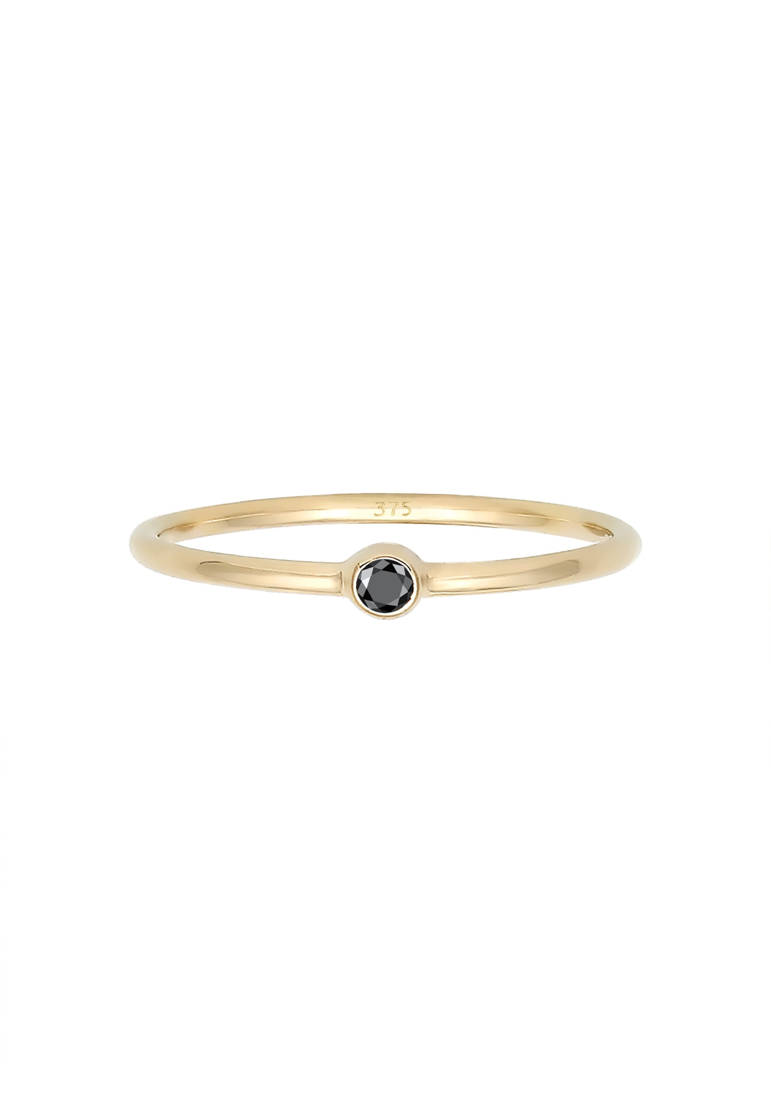 Elli DIAMONDS Verlobungsring »Solitär Schwarzer Diamant (0.03 ct) 375er Gelbgold«