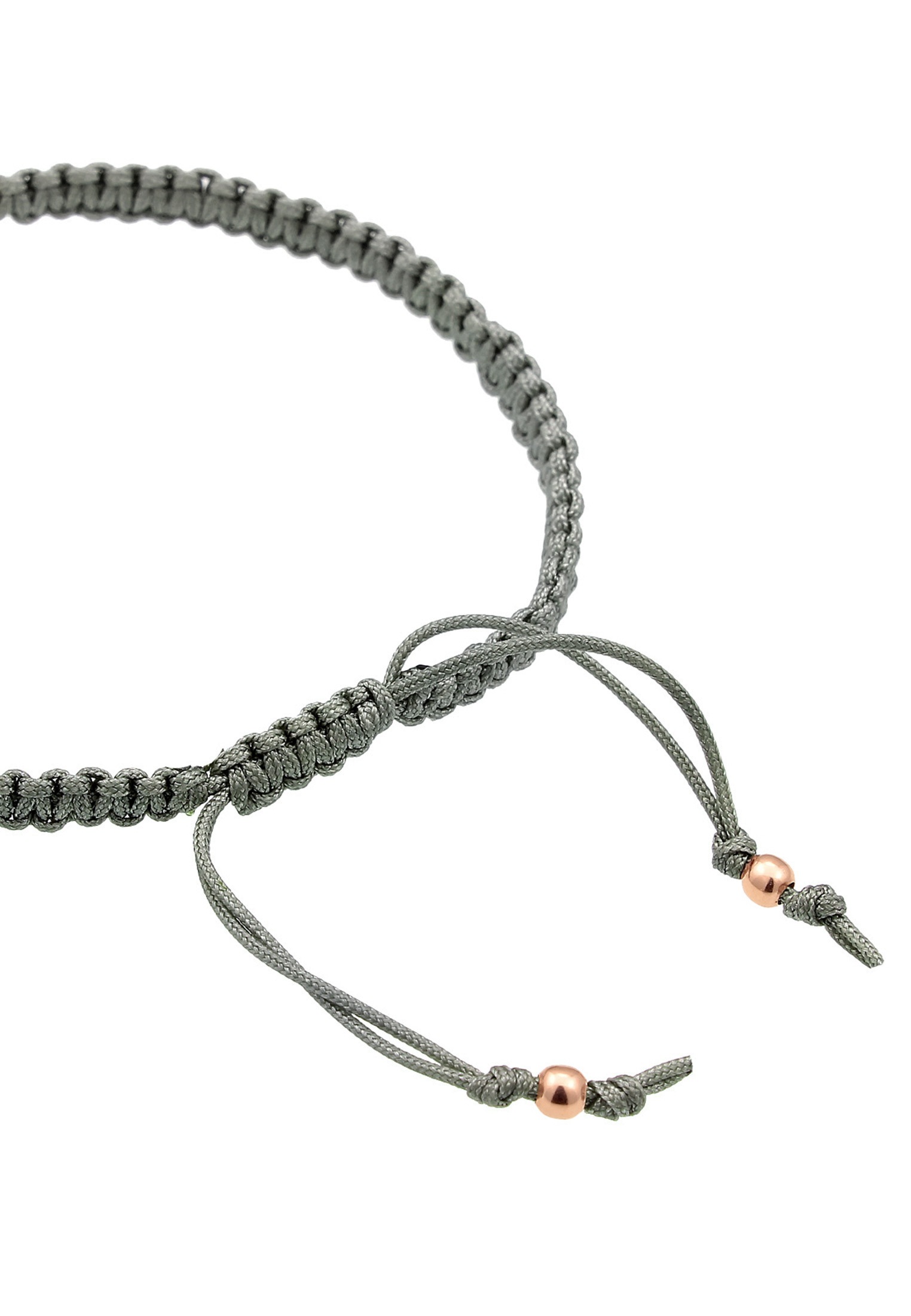 Elli Armband »Nylonband Glas Kristalle Weiß 925 Sterling Silber«