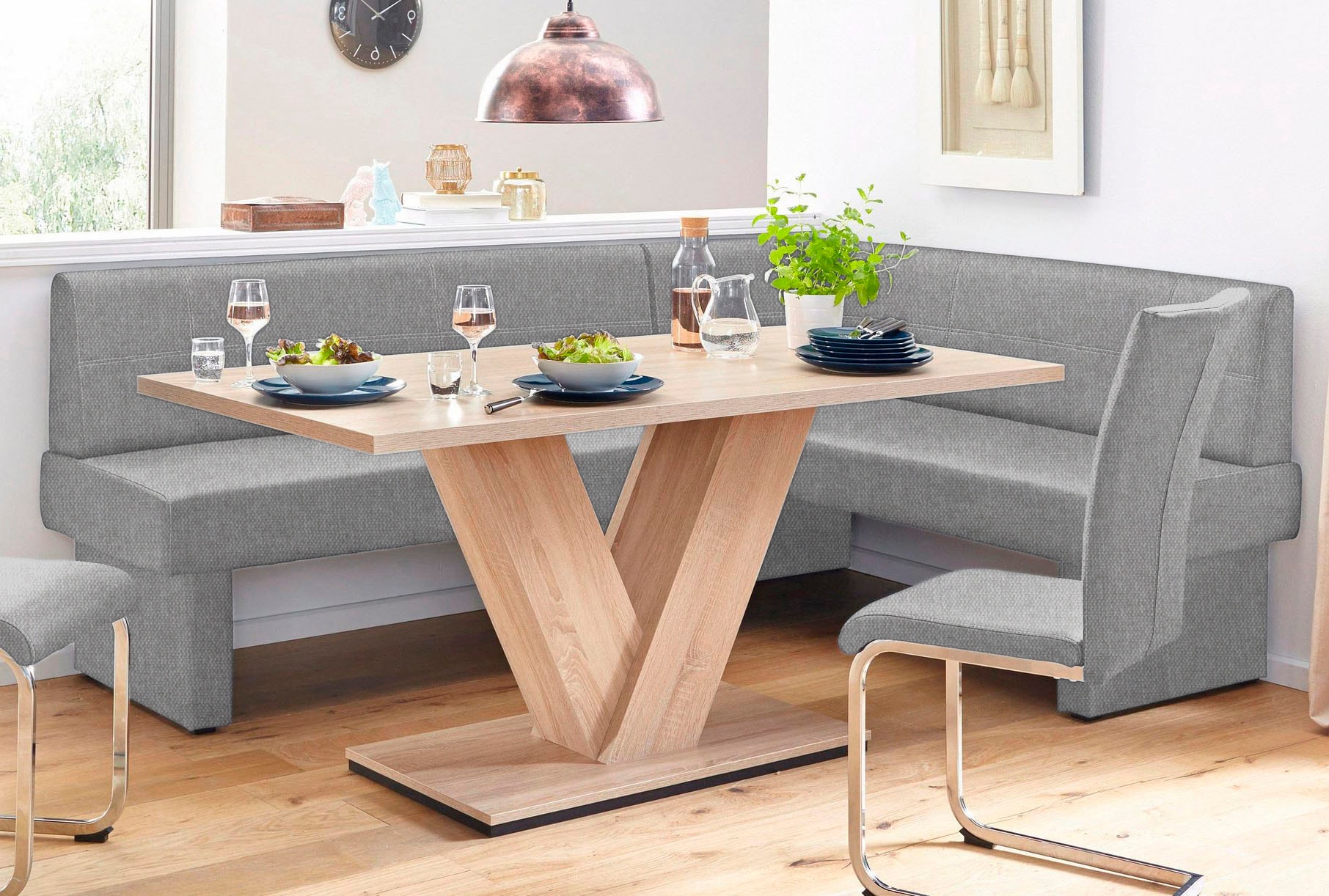 Home affaire Eckbank "Nils" Sitz und Rücken gepolstert, verschiedene Qualit günstig online kaufen