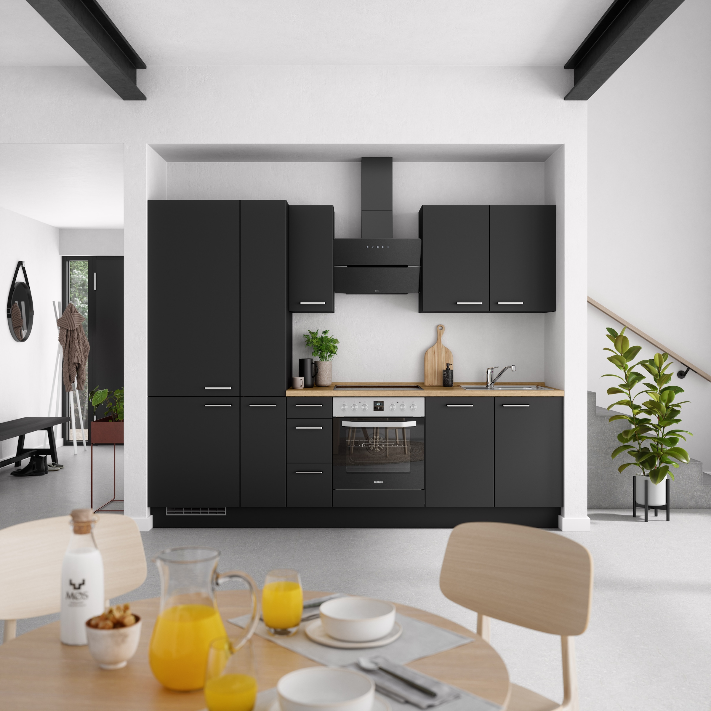 nobilia® Küchenzeile »"Touch II"«, vormontiert, Ausrichtung wählbar, Breite 270 cm, wahlw. mit E-Geräten