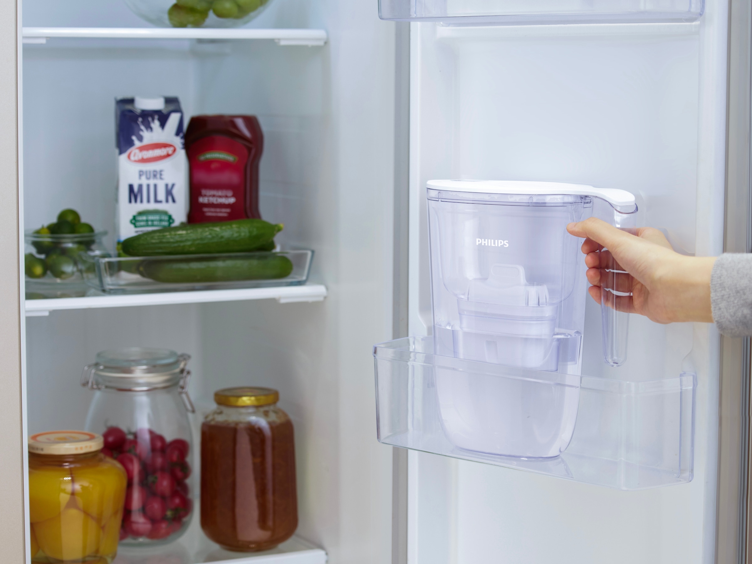 Philips Wasserfilter »Philips Wasserfilter-Kanne 2,6L weiß inkl. 4 Filterkartuschen« Set, 5 Stk. tlg. Reduziert den TDS Wert