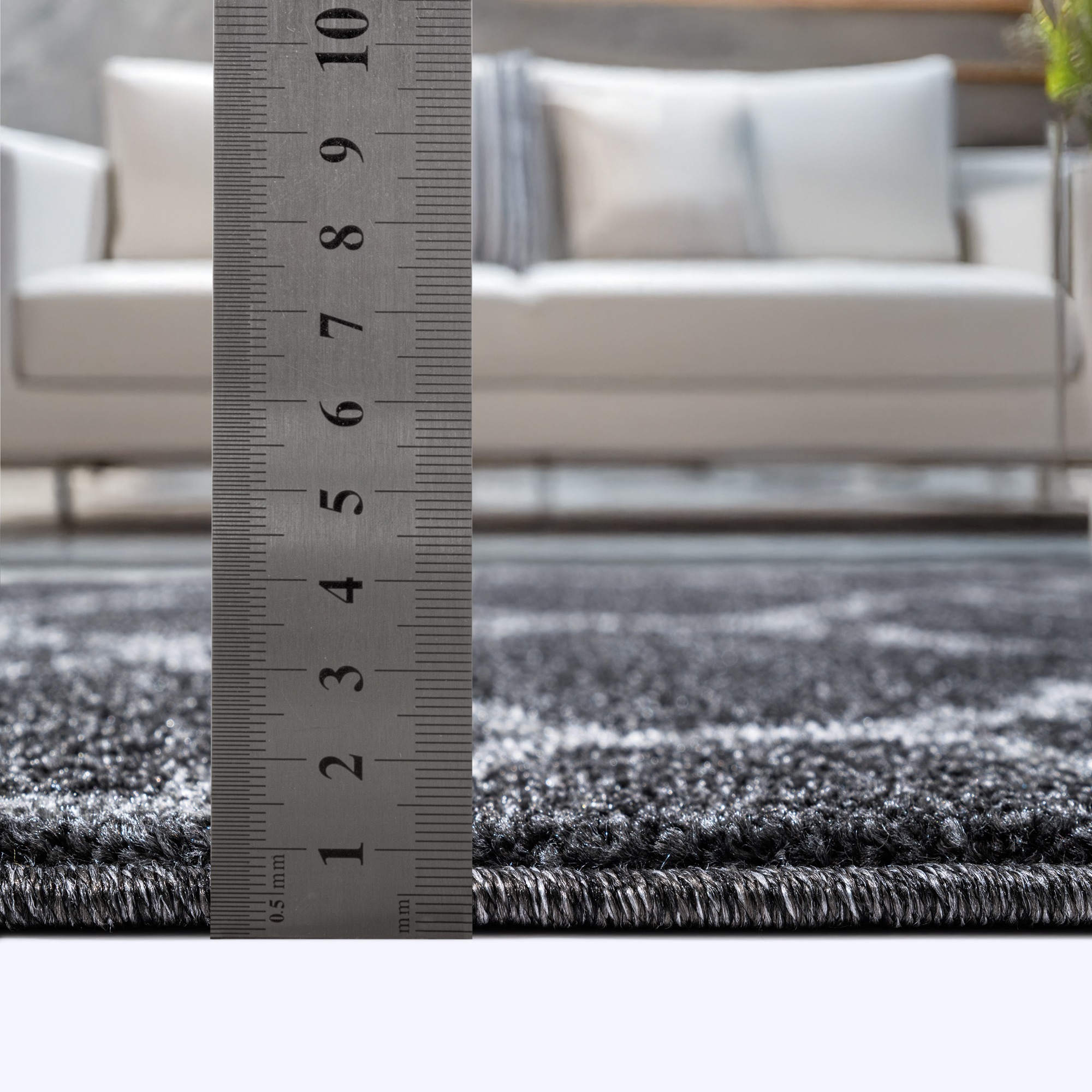 Sanat Teppich »Boho 8202« rund 10 mm Höhe Kurzflor, robust, Boho, Scandic, für Fussbodenheizung geeignet