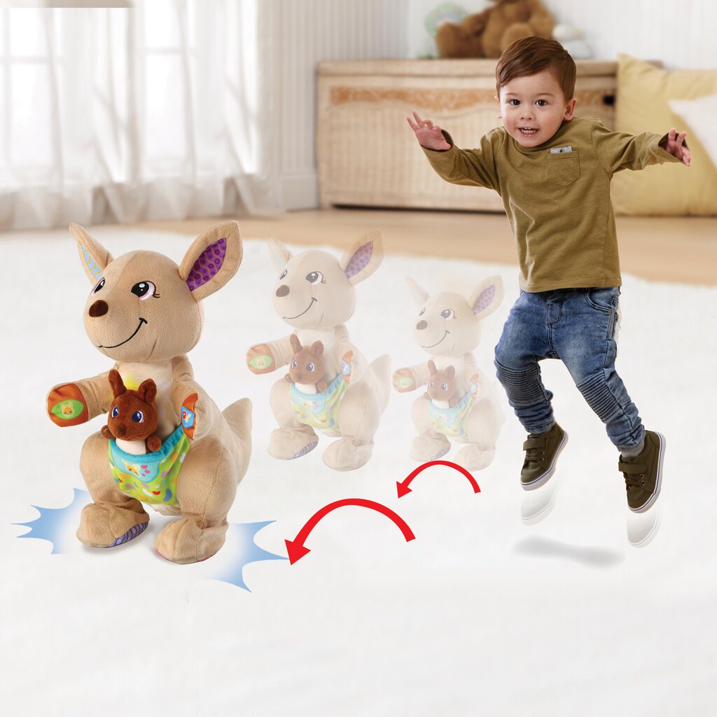 Vtech® Kuscheltier »VTechBaby, Hüpf-mit-mir-Känguru«, (2 St.)