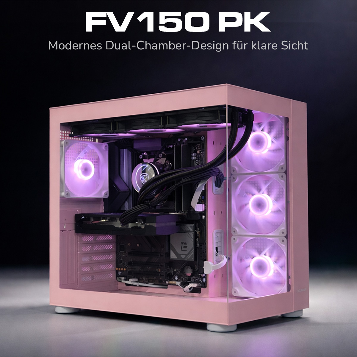 Cougar Gaming-PC »FV150 PK 7951 AMD Ryzen 5 9600X 32GB DDR5 1TB SSD RTX 5060« Windows 11, DDR5 RAM, Wasserkühlung