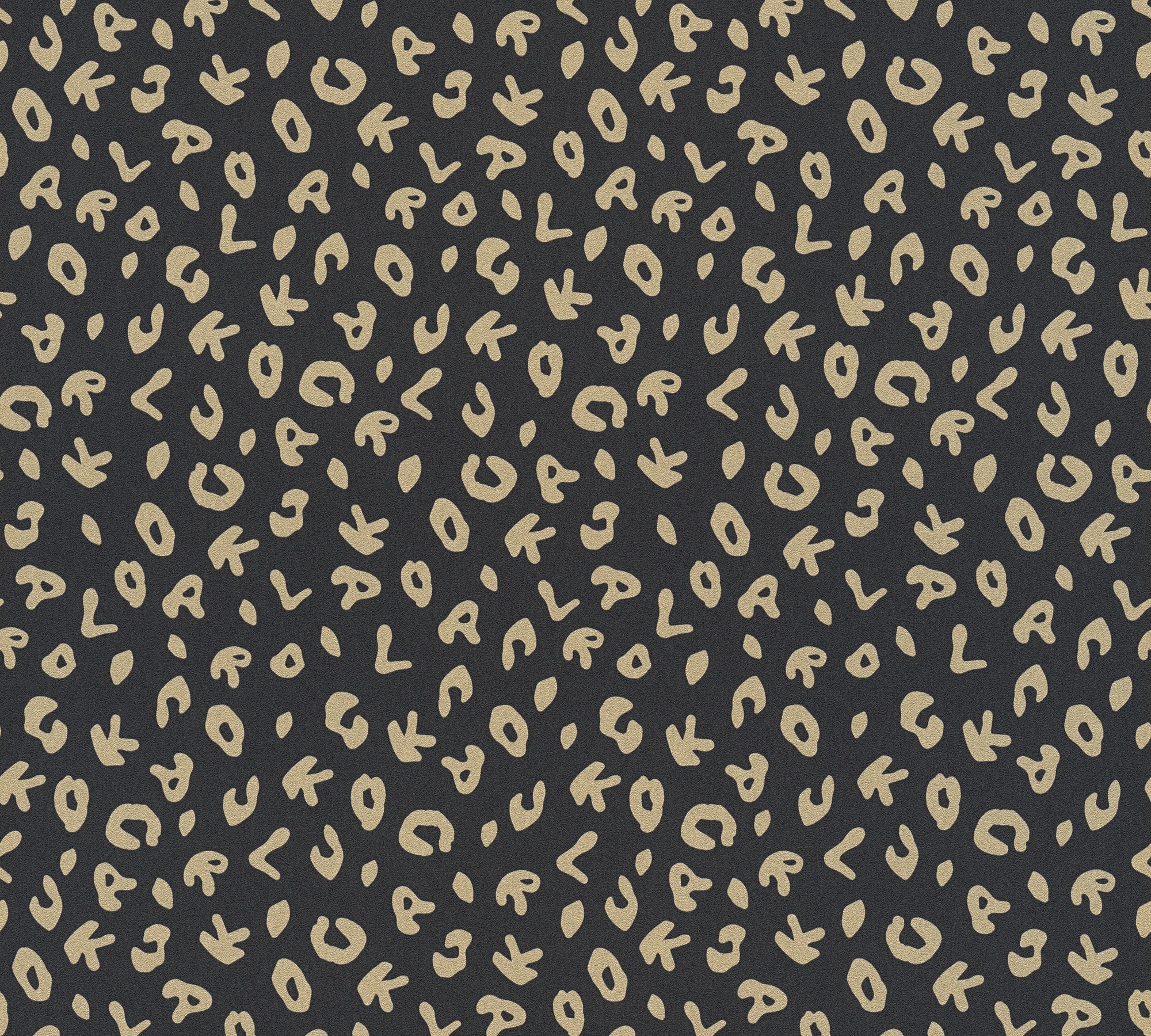 Bricoflor Tapete in Schwarz Gold Wohn und Schlafzimmer Tapete mit Leo Muste günstig online kaufen