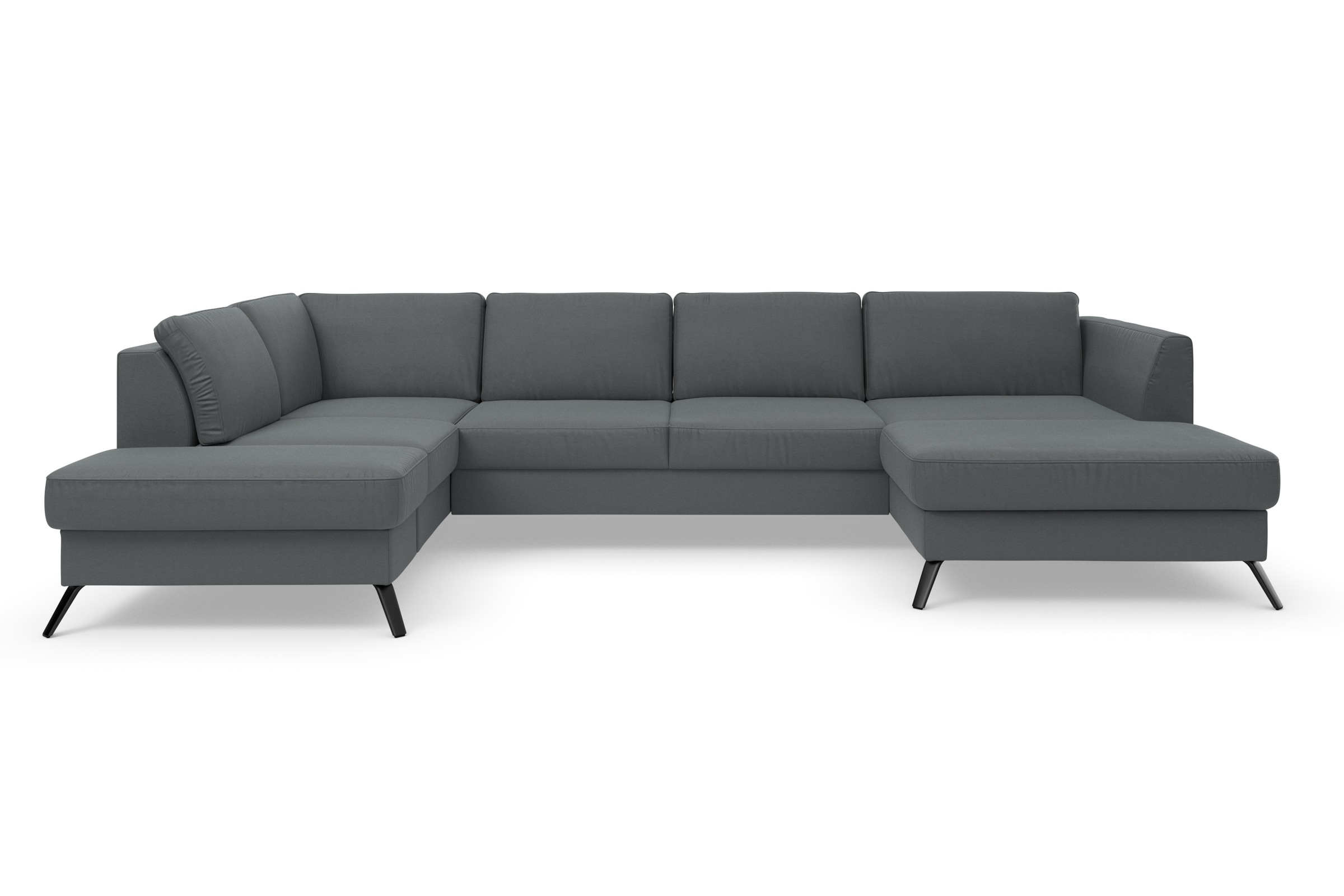 sit&more Wohnlandschaft »Olsen U-Form«, inklusive Sitztiefenverstellung, wahlweise mit Bettfunktion, 15cm hoch