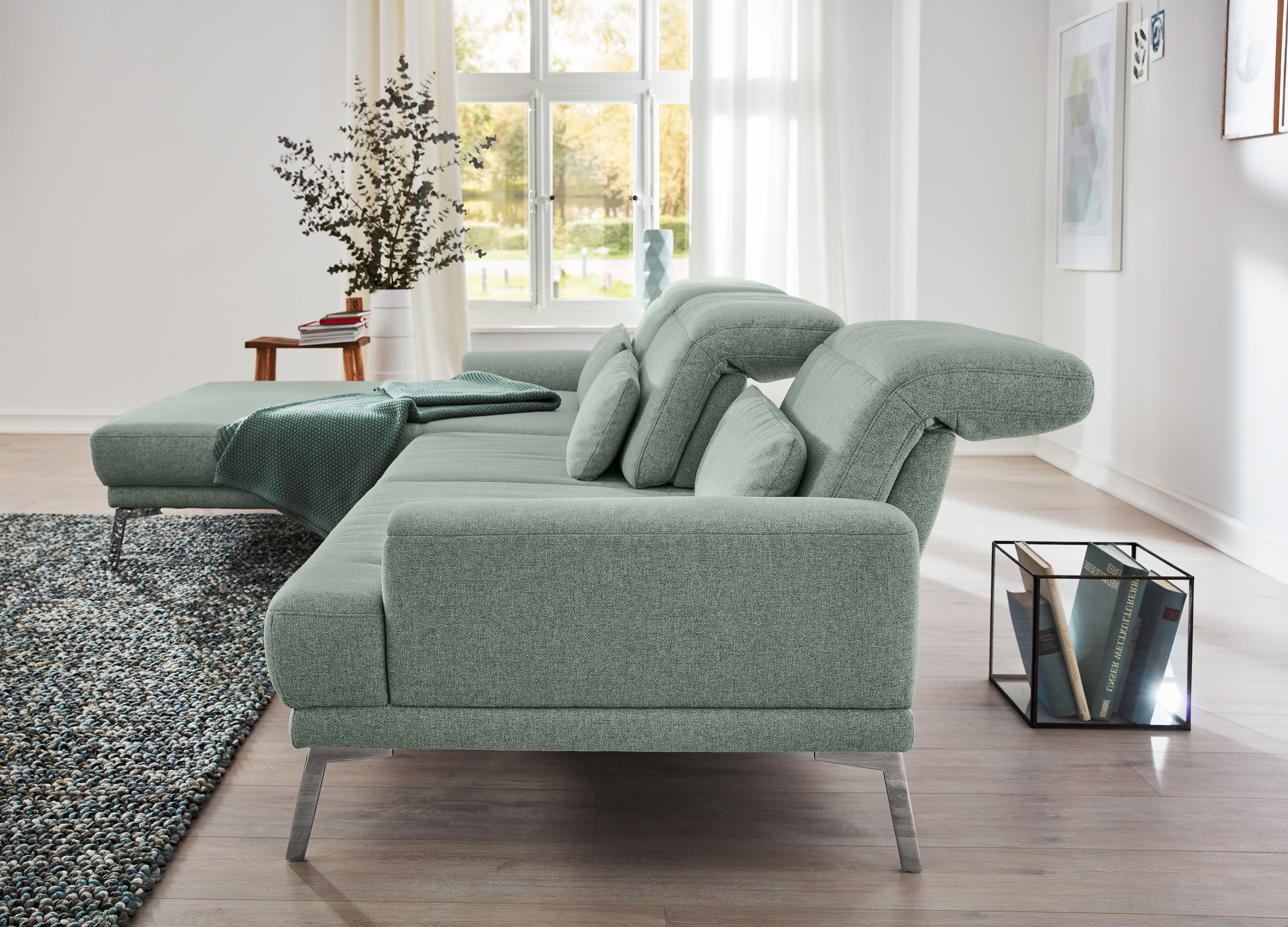 Musterring Ecksofa »MR 4580«, mit Kopf- und Sitztiefenverstellung, Metallfu günstig online kaufen
