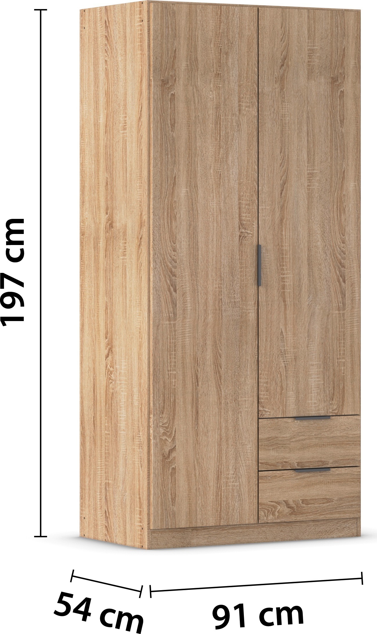 rauch Kleiderschrank »Drehtürenschrank Schrank Garderobe Ankleide Schlafzimmer LAGOA« in 3 verschiedenen Ausstattungen BASIC/CLASSIC/PREMIUM,  mit geräumigen Schubladen, optional mit Aufsatz MADE IN GERMANY