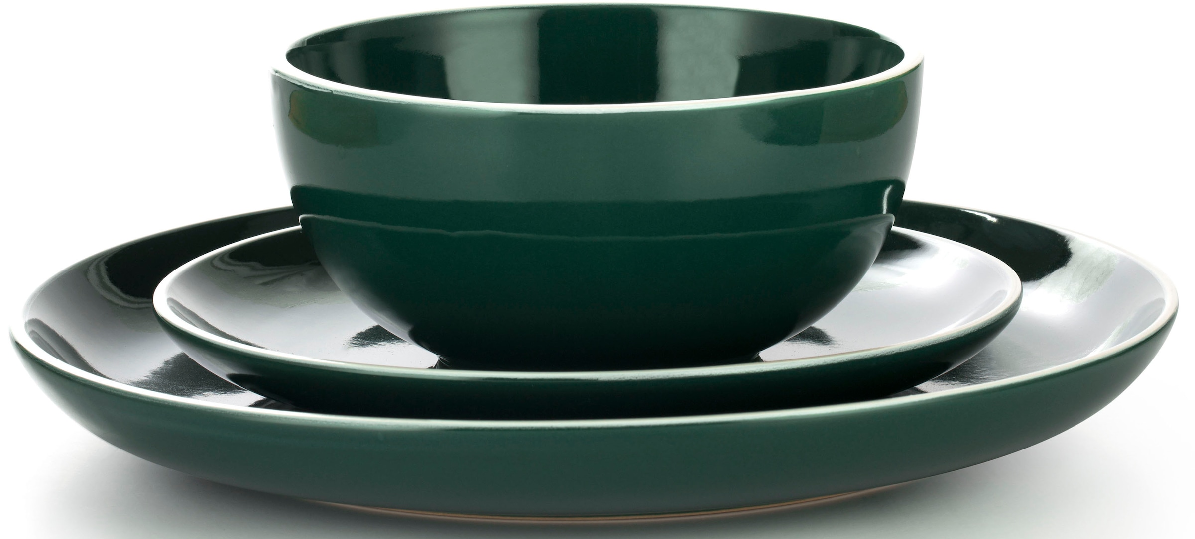 Retsch Arzberg Tafelservice »Geschirr-Set, Service HALO BUBBLE GUM«, (Set, 12 tlg., Frühstücks- u. Speiseteller, Salat-/Müsli-/Suppenschalen tief), Klare Farben und Klare Formen - 12 Teile, für 4 Personen