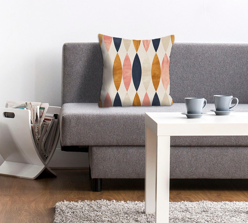 queence Dekokissen »Ian«, Kissenhülle,Bunte Ellipsen,Formen,Geometrisch,Abs günstig online kaufen