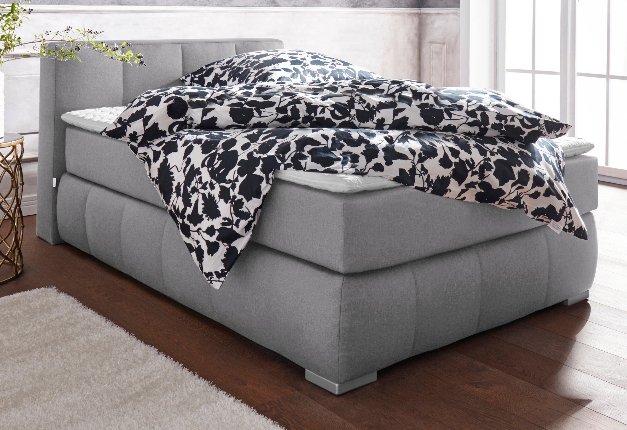 Bild von Guido Maria Kretschmer Home&Living Boxspringbett »Chelles«, inkl. Topper, in XXL- Überlänge 220 cm, Unterbox mit feine Wölbung