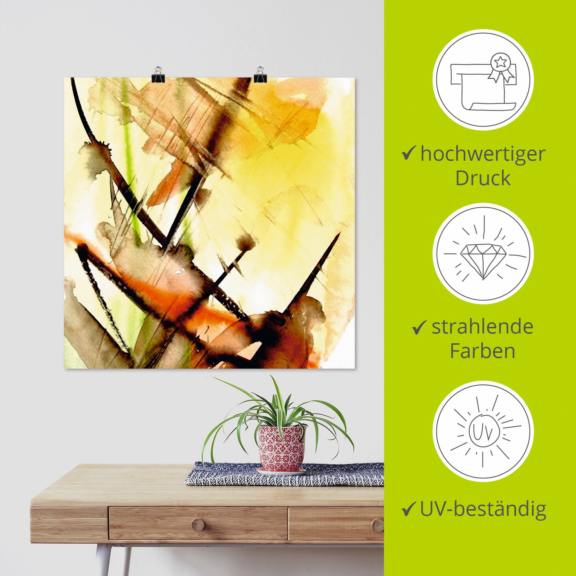 Artland Wandbild »Lichtklang«, Gegenstandslos, (1 St.), als Leinwandbild, Poster, Wandaufkleber in verschied. Größen