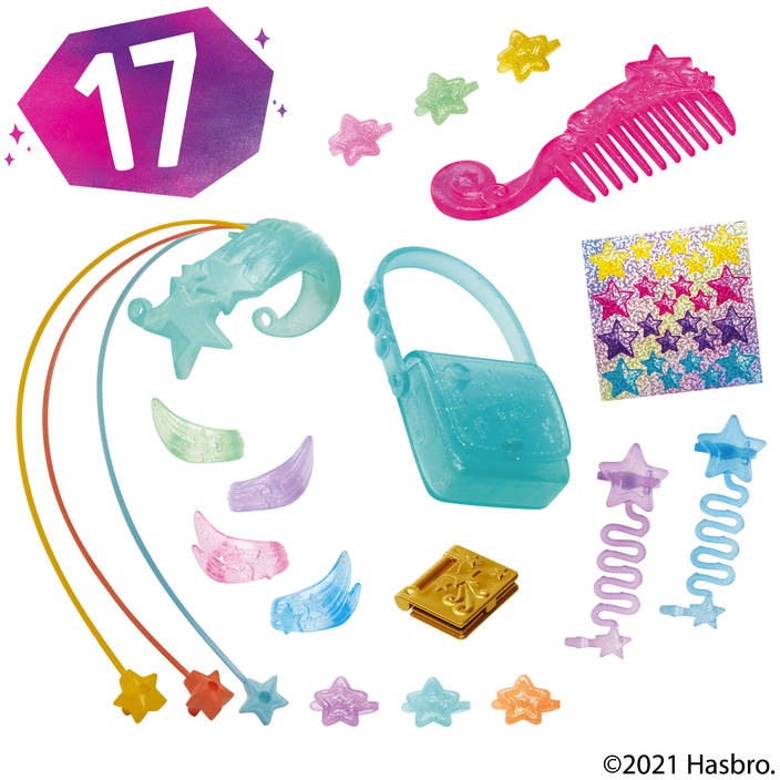 Hasbro Spielfigur »My Little Pony, A New Generation - Regenbogenmähne Sunny Starscout«, mit langen, pinkfarbenen Haaren und Sternschnuppen-Schönheitsfleck