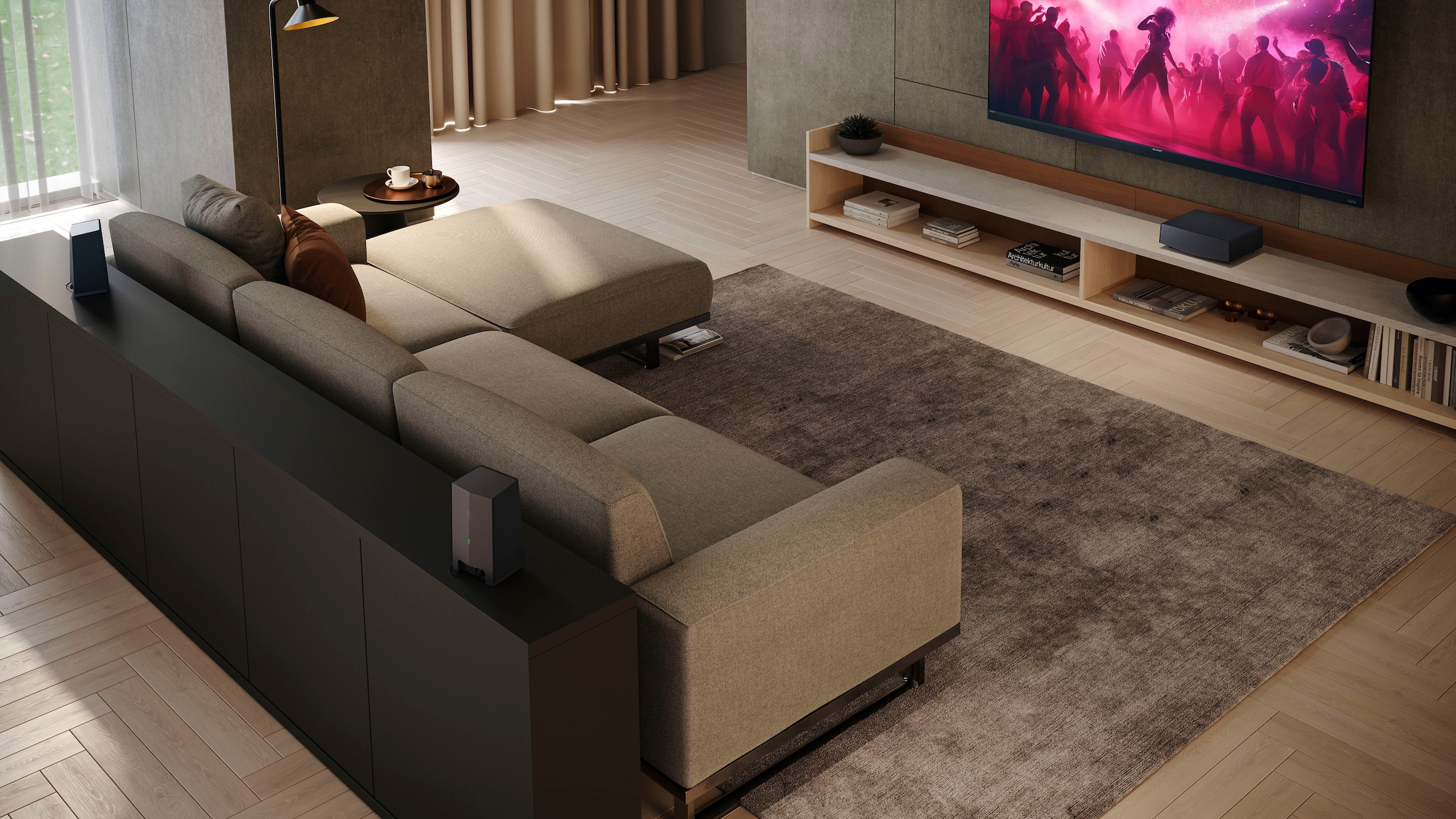 Sharp Audio-System »CP-AWS0101«, AQUOS-Drahtlos-System: Kompakter Subwoofer