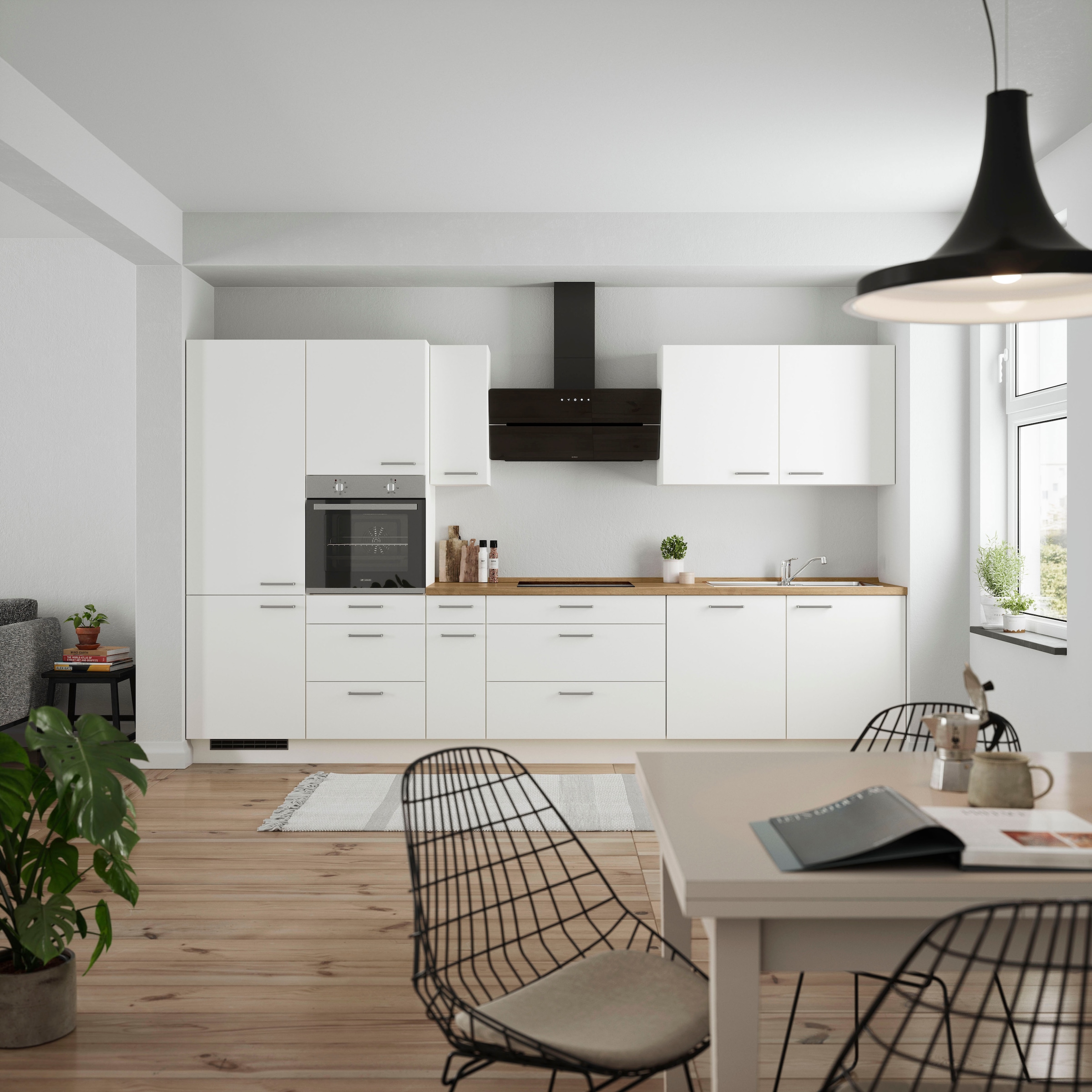 nobilia® Küchenzeile »"Touch II"«, vormontiert, Ausrichtung wählbar, Breite 360 cm, wahlw. mit E-Geräten