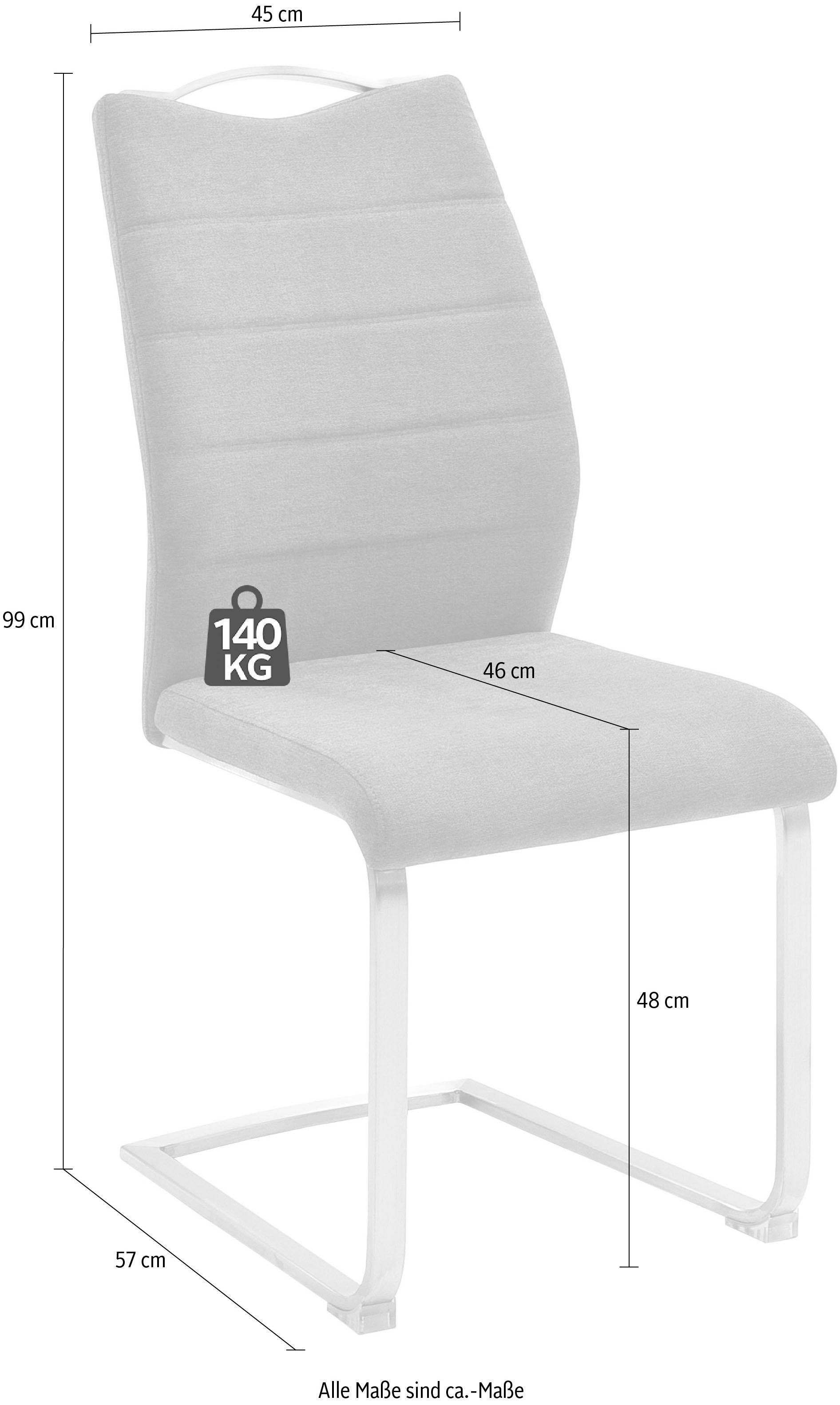 Freischwinger 2 furniture Stuhl bestellen Raten belastbar (Set), 140 St., bis »Ferrera«, auf MCA Kg