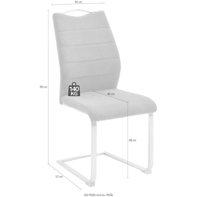 MCA furniture Freischwinger »Ferrera«, (Set), 2 St., Stuhl belastbar bis  140 Kg auf Raten bestellen