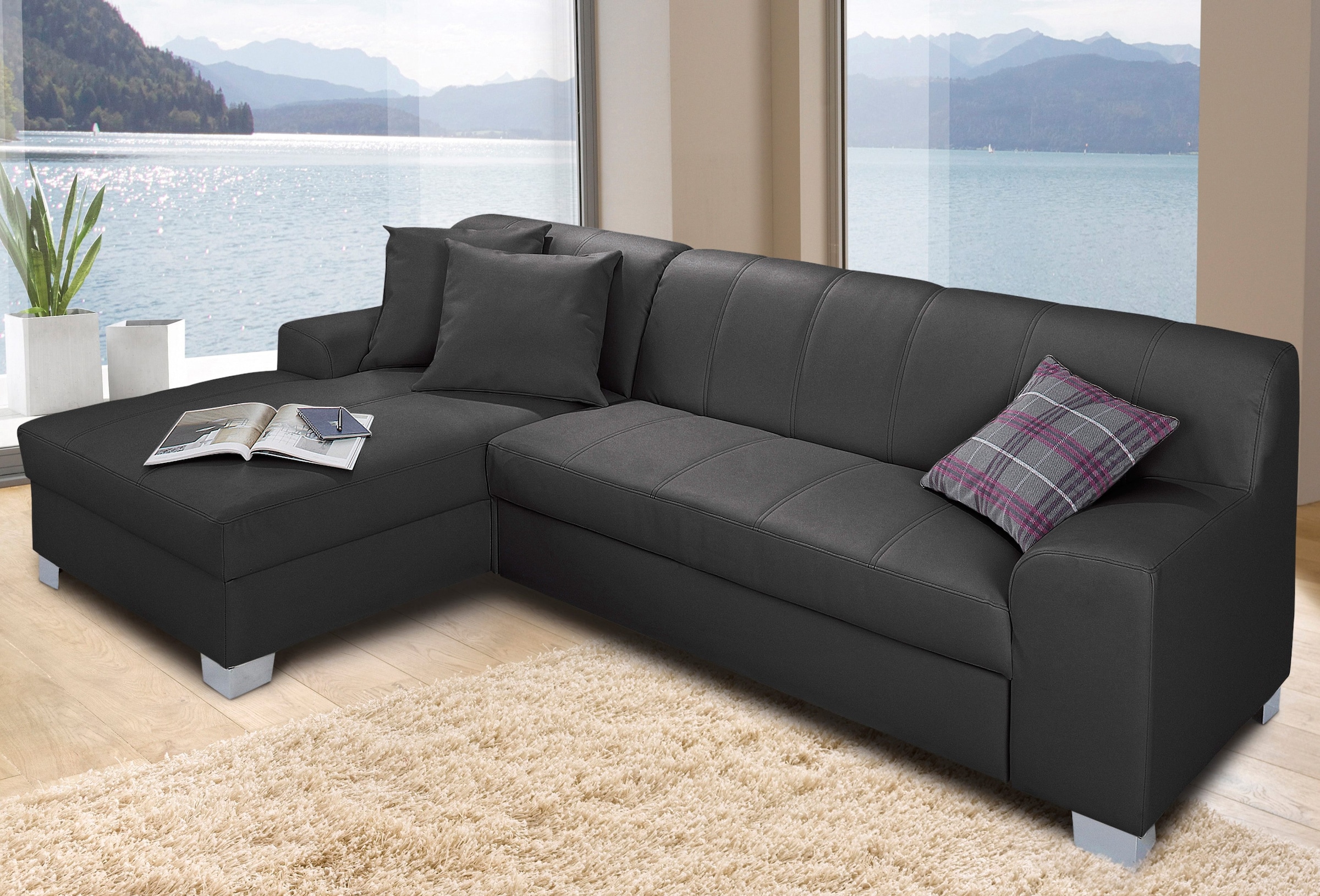 INOSIGN Ecksofa »Anzio, elegant und gemütlich, Breite 239cm, L-Form«, wahlw günstig online kaufen